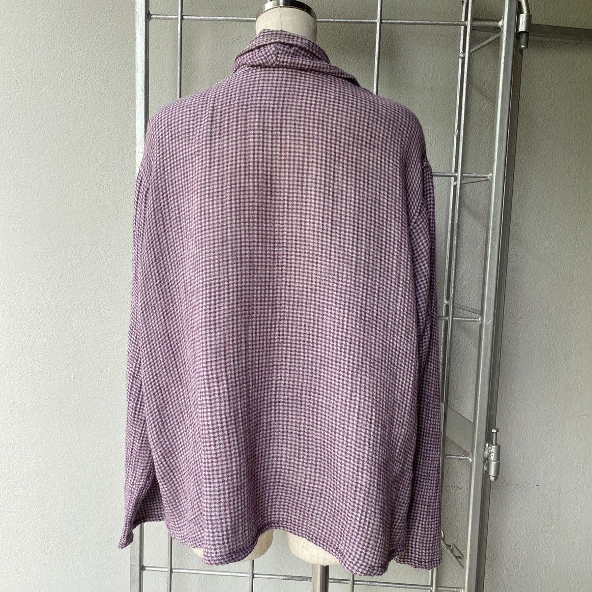 Issey Miyake Plantation Textured Check Shirt Size M / US 6-8 / IT 42-44 - 18 Thumbnail