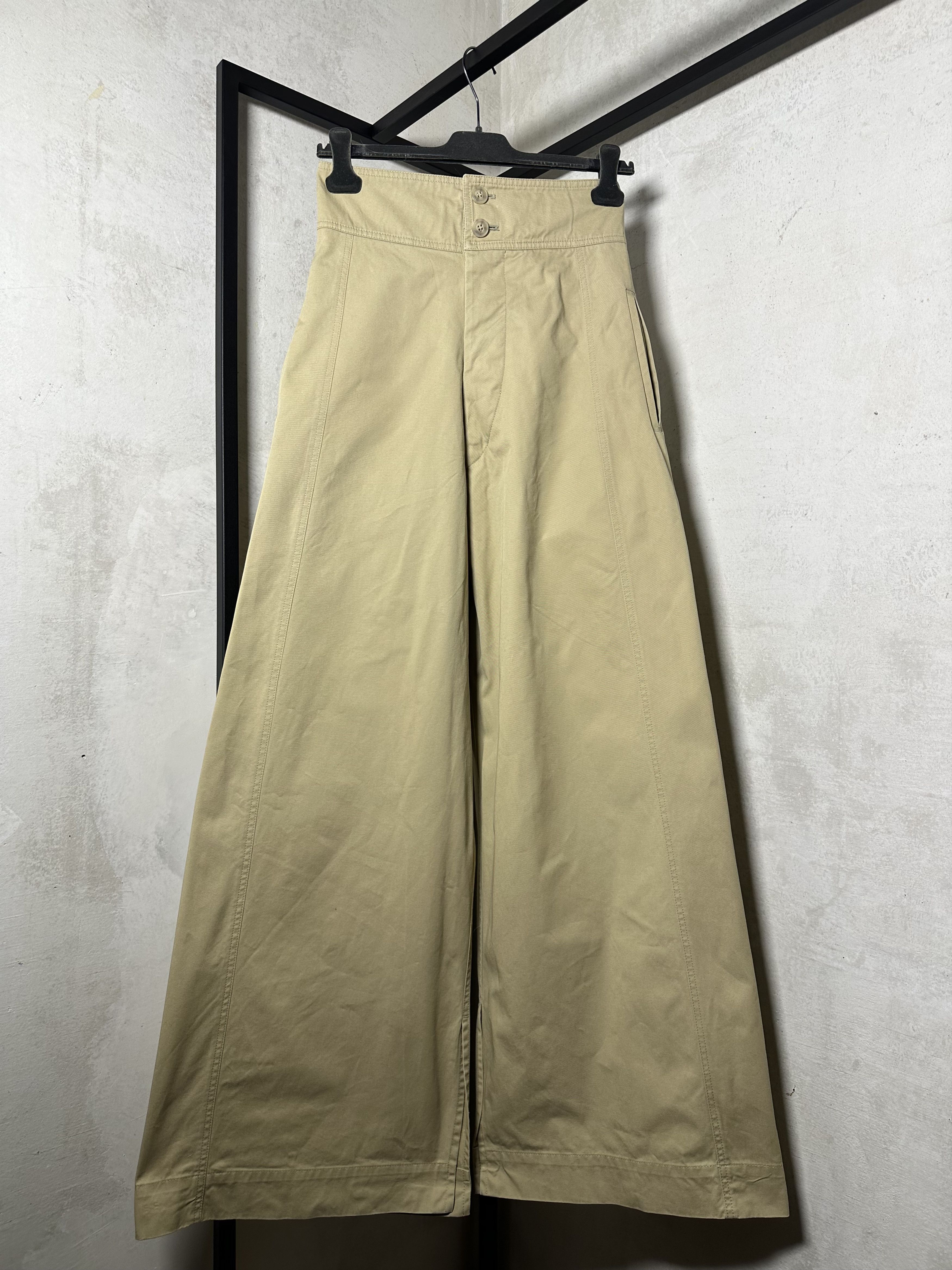 Japanese Brand QUIRA High-Waisted Wide-Leg Trousers Size 27" / US 4 / IT 40 - 3 Thumbnail