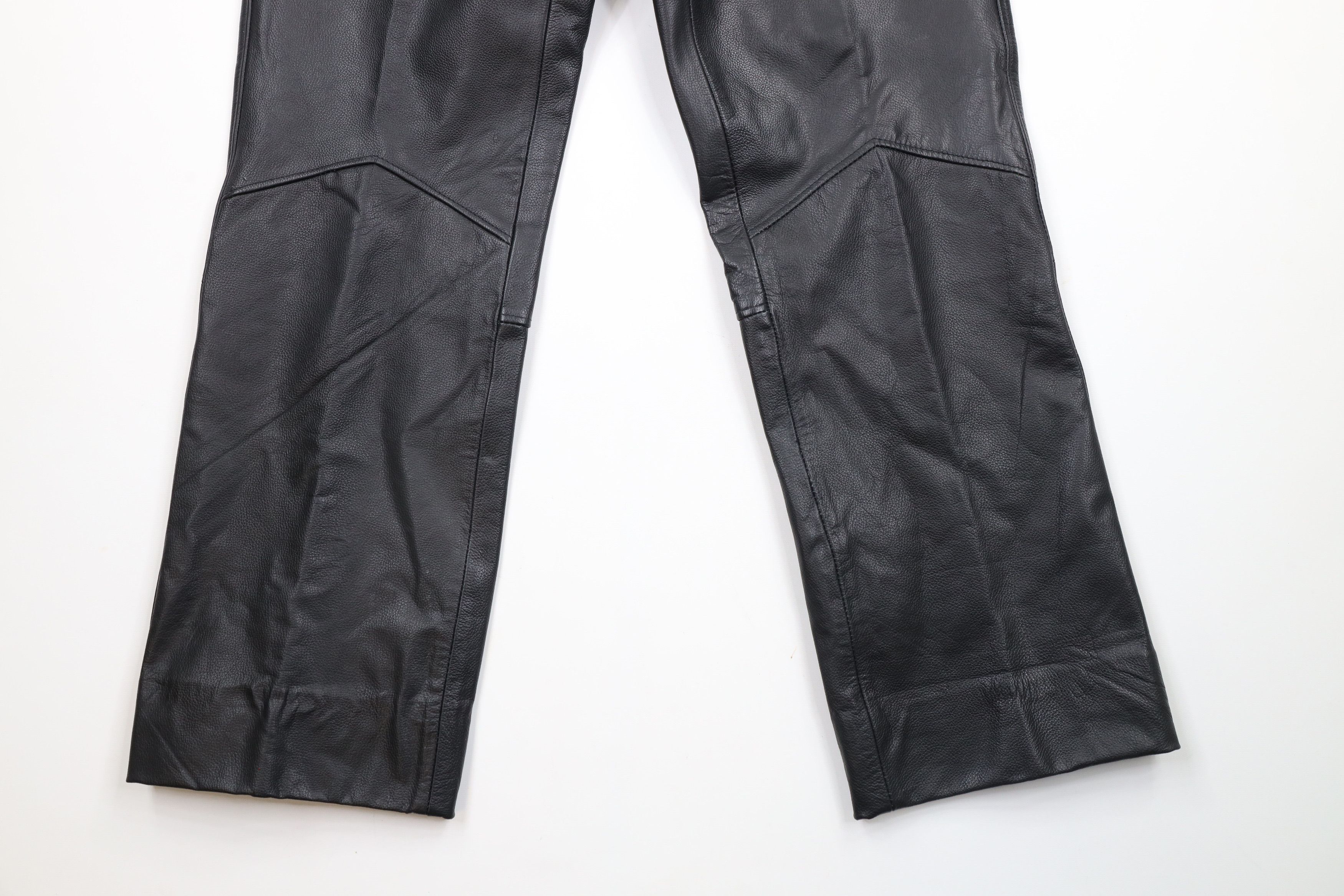 Vintage Vintage 90s Streetwear Motorcycle Riding Pants Black USA Size US 34 / EU 50 - 4 Thumbnail