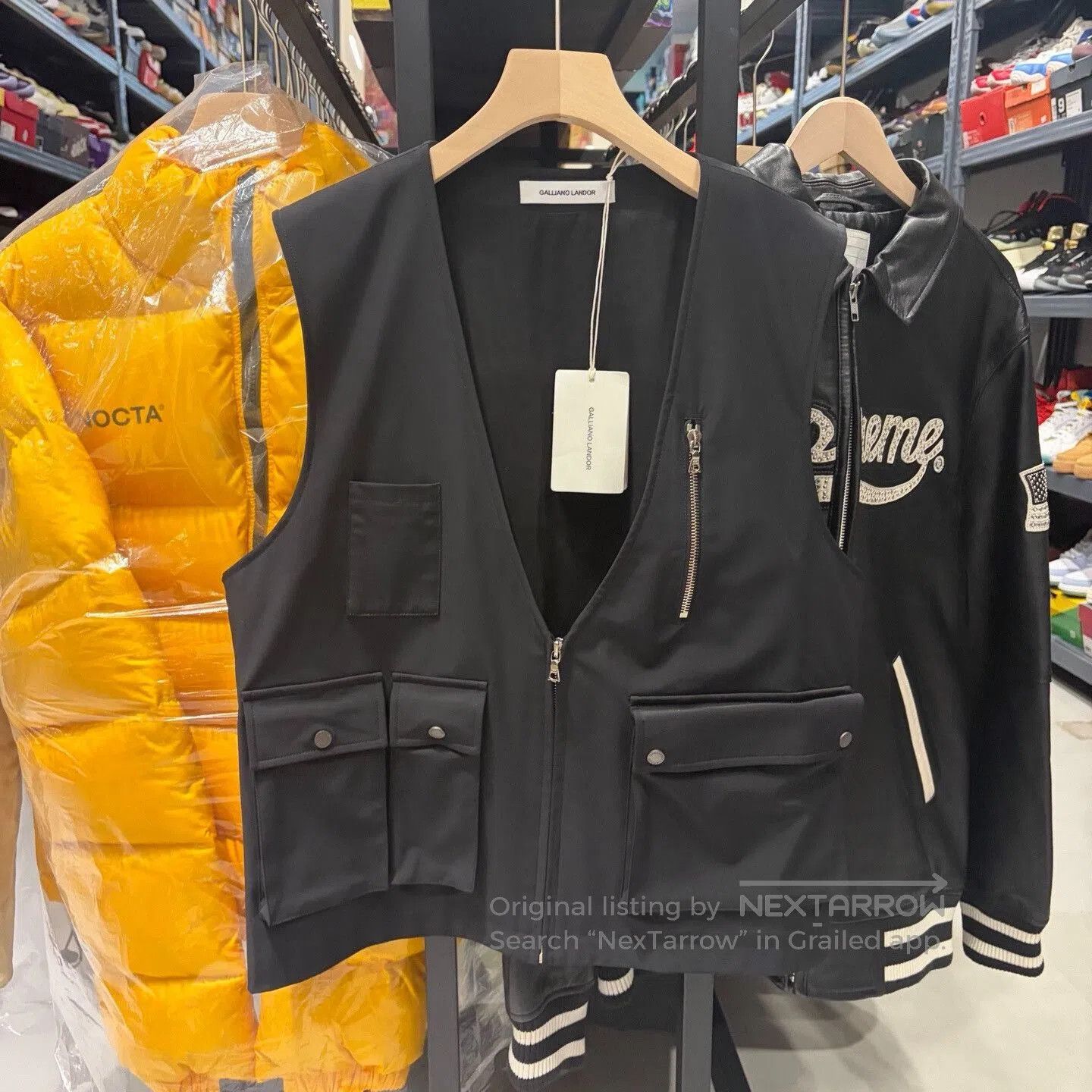 John Galliano Galliano Landor GL Black Multi-Pocket Vest. Size US L / EU 52-54 / 3 - 4 Thumbnail