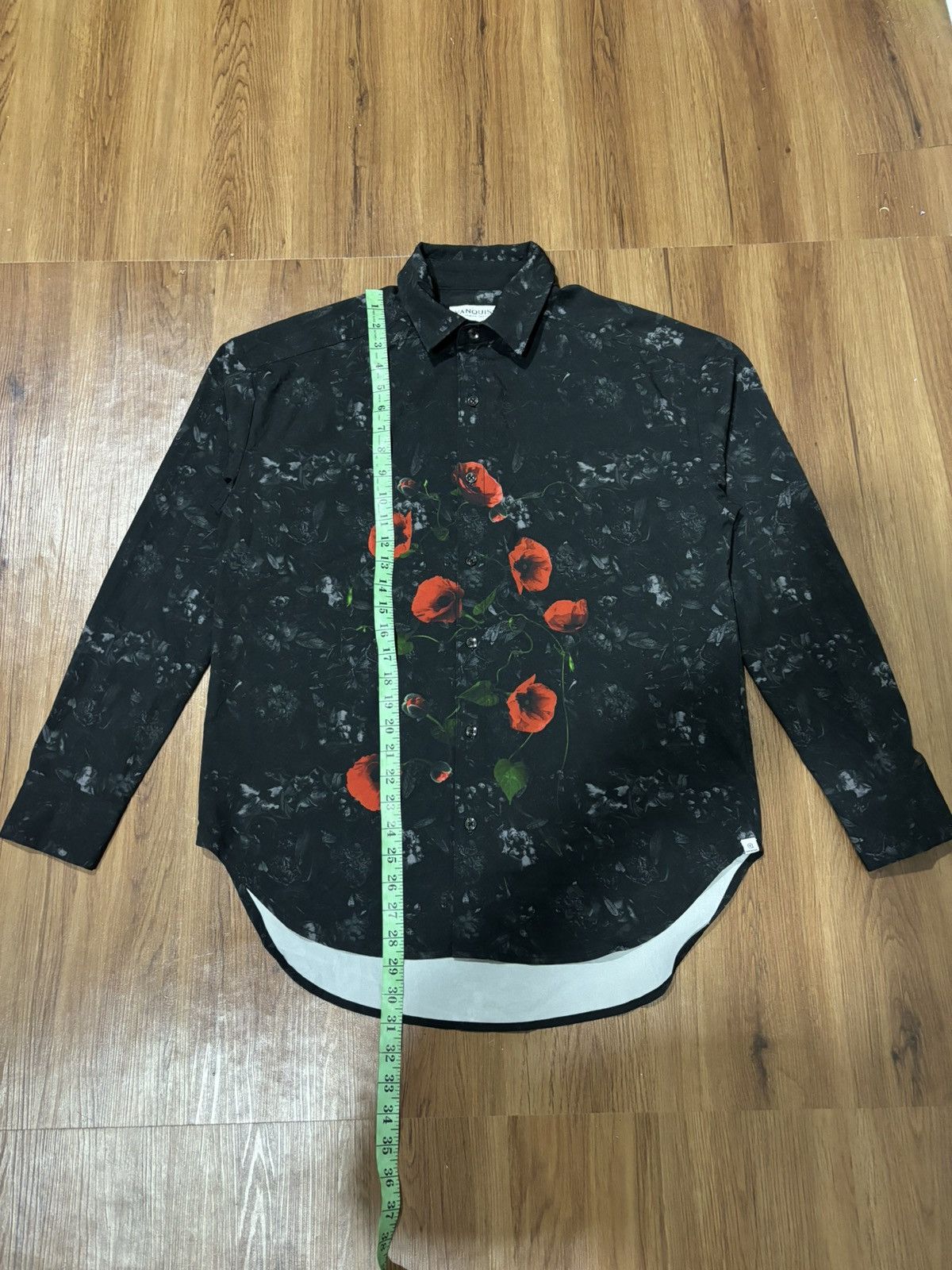 Japanese Brand × Vanquish × Vintage Vintage Vanquish Tokyo Black Rose Shirt Size US S / EU 44-46 / 1 - 11 Thumbnail