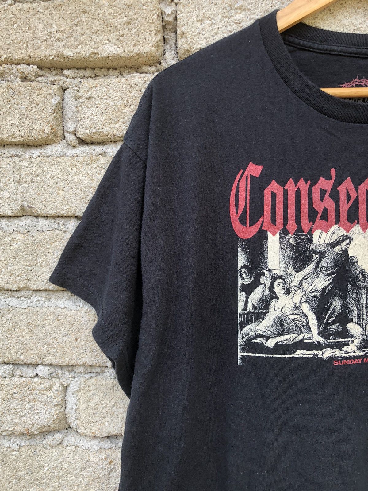 Japanese Brand Streetwear Sunday Mass Consequences Gothic Bones Graphic Tee Size US XL / EU 56 / 4 - 5 Thumbnail