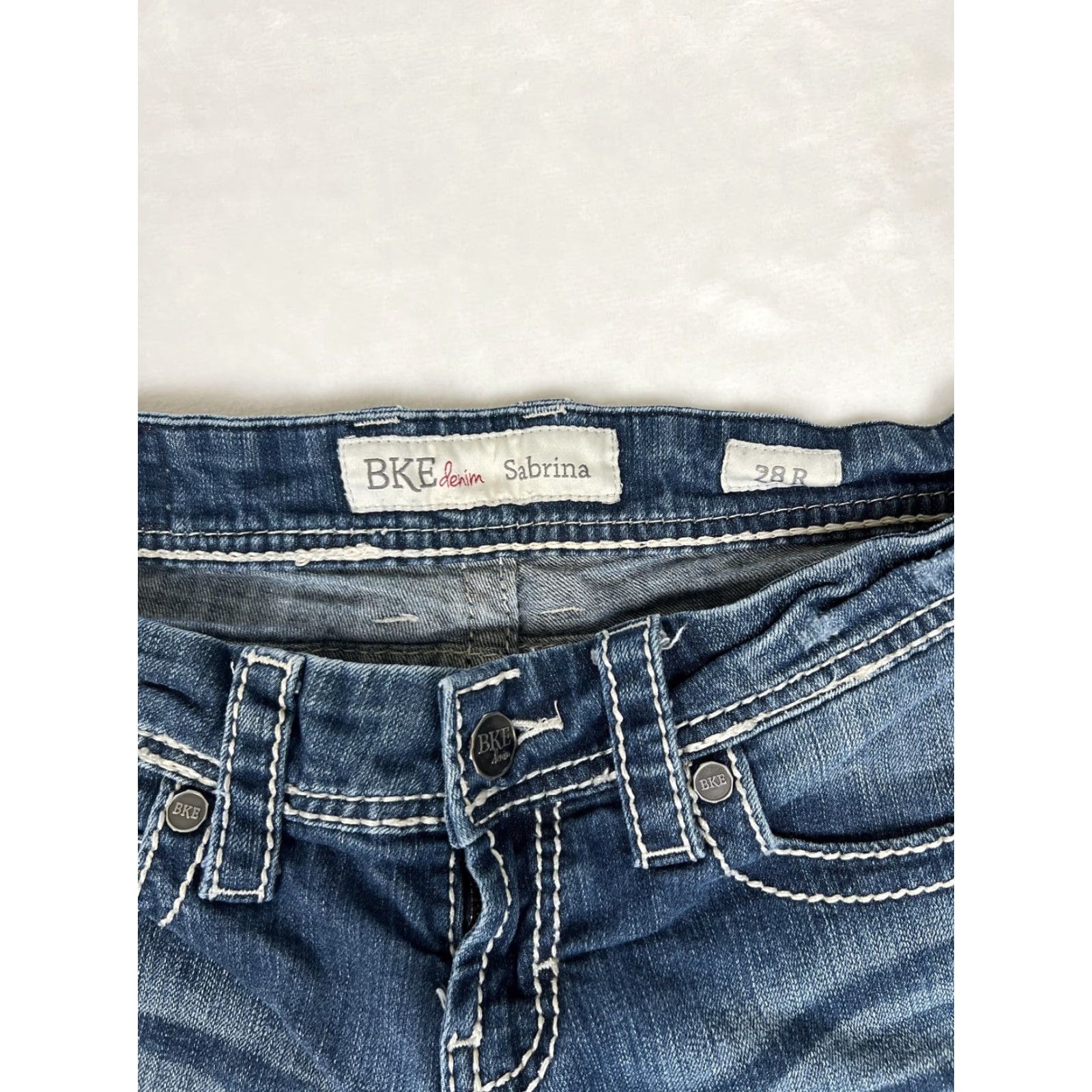 BKE BKE Jeans Womens 28 R Blue Sabrina Bootcut Contrast Stitch Flap Pockets Denim Size 28" / US 6 / IT 42 - 3 Thumbnail
