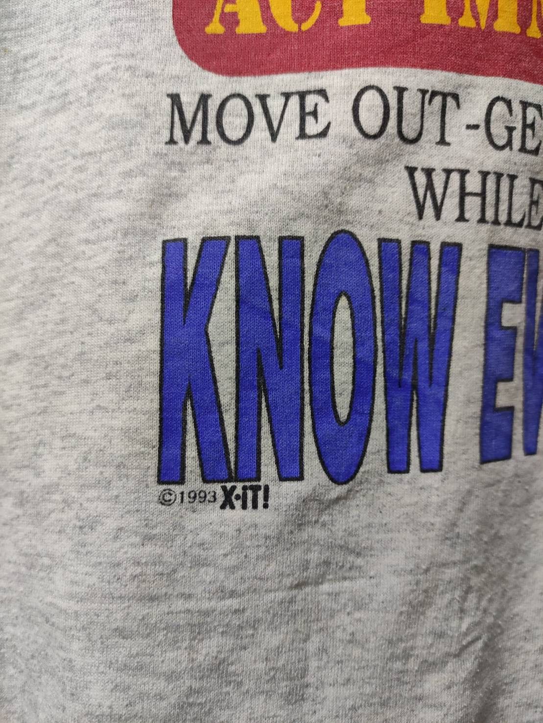 Vintage Vtg 90's Attention Teenagers Cropped Made in USA T-Shirt Size US L / EU 52-54 / 3 - 4 Thumbnail