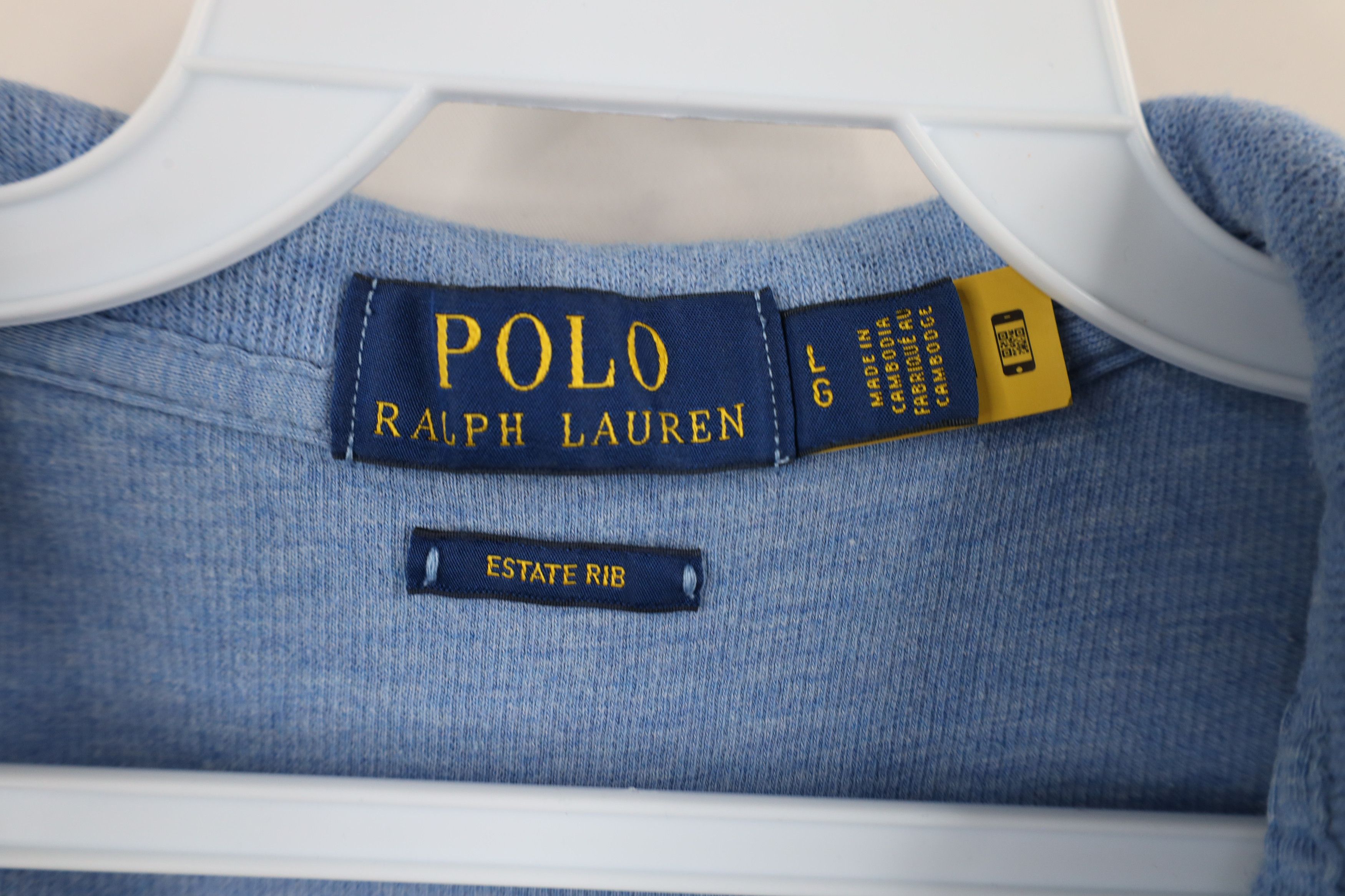 Ralph Lauren × Vintage Vintage Ralph Lauren Rib Cotton Ribbed Knit Half Zip Sweater Size US L / EU 52-54 / 3 - 6 Thumbnail