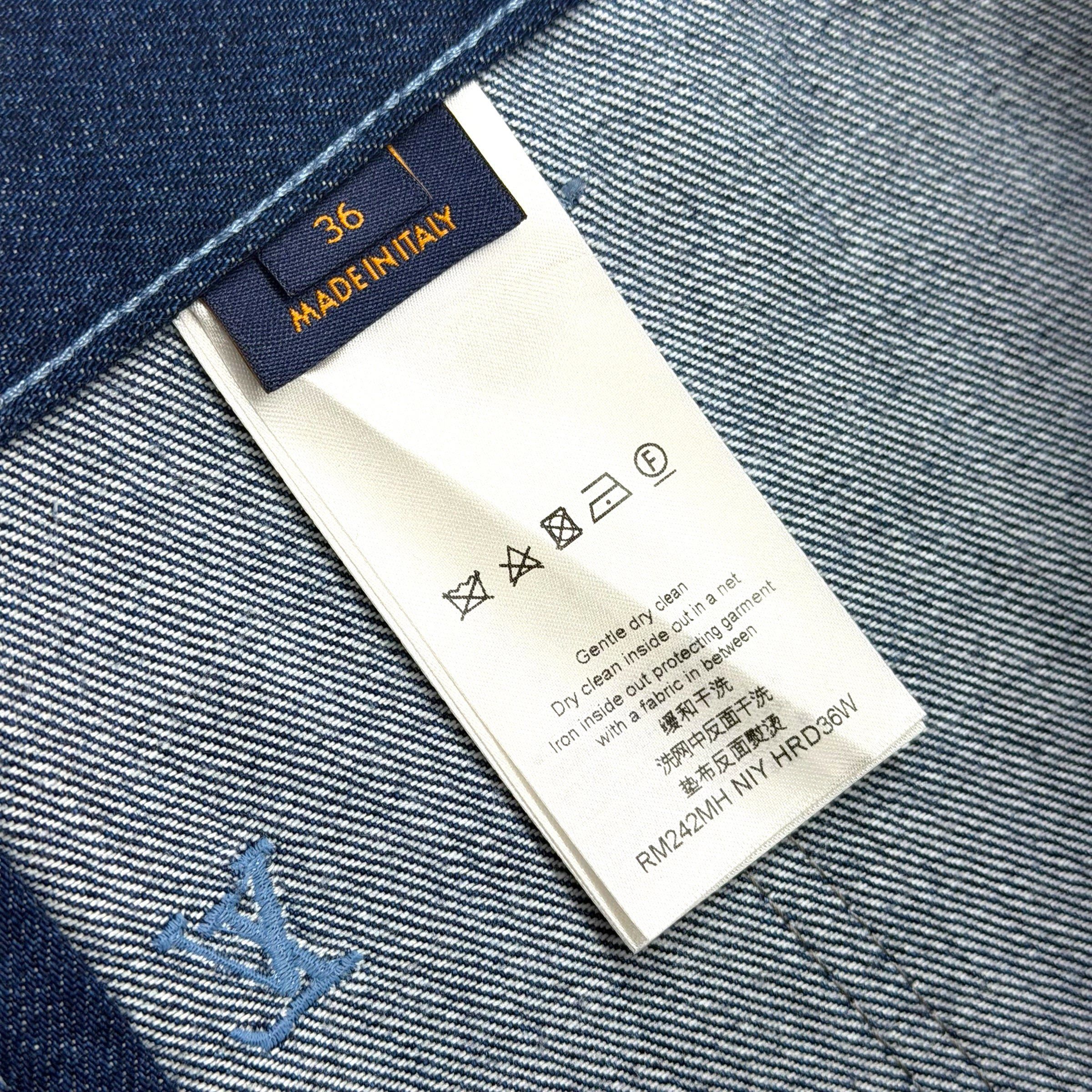 Louis Vuitton Louis Vuitton Embroidered Damier Denim Shorts 36 Size US 36 / EU 52 - 6 Thumbnail