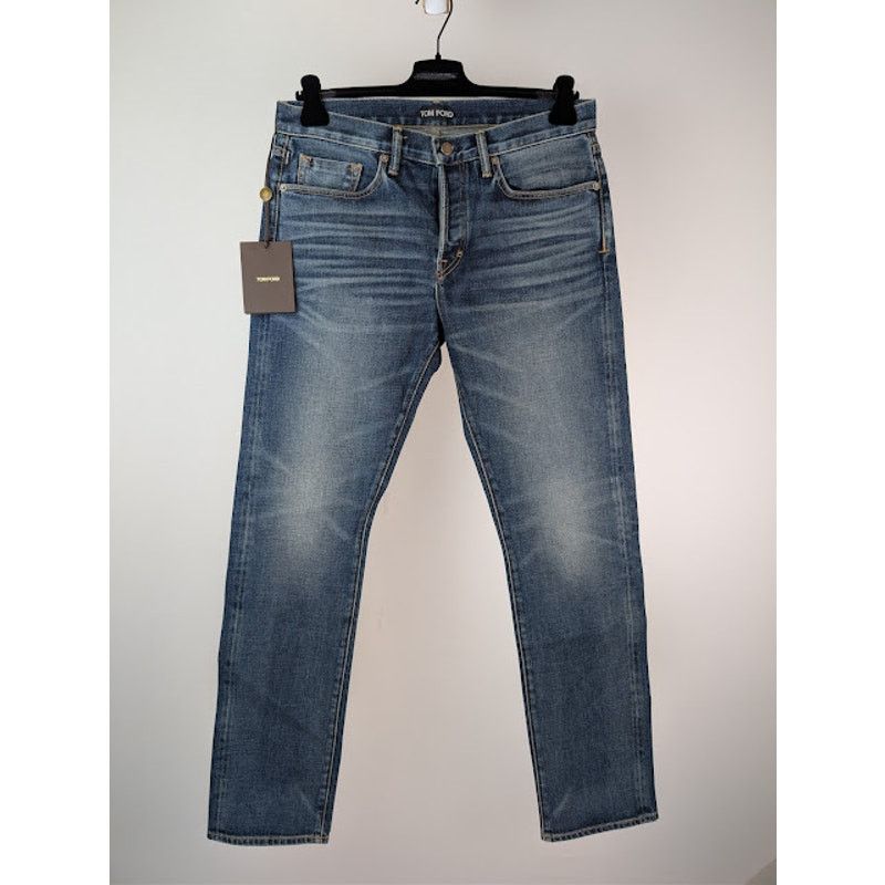 Tom Ford o1rshd1 Straight-Fit Denim Jeans in Navy Size US 33 - 1 Thumbnail