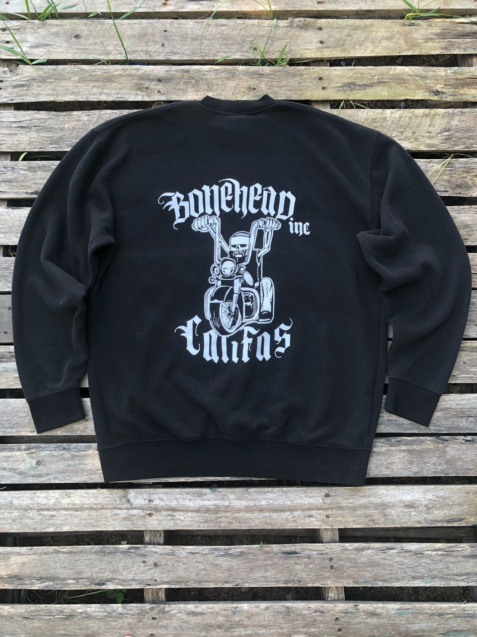 Harley Davidson × Vintage × West Coast Choppers Vintage 90s Bonehead Inc Choppers Sweatshirt Size US L / EU 52-54 / 3 - 1 Thumbnail