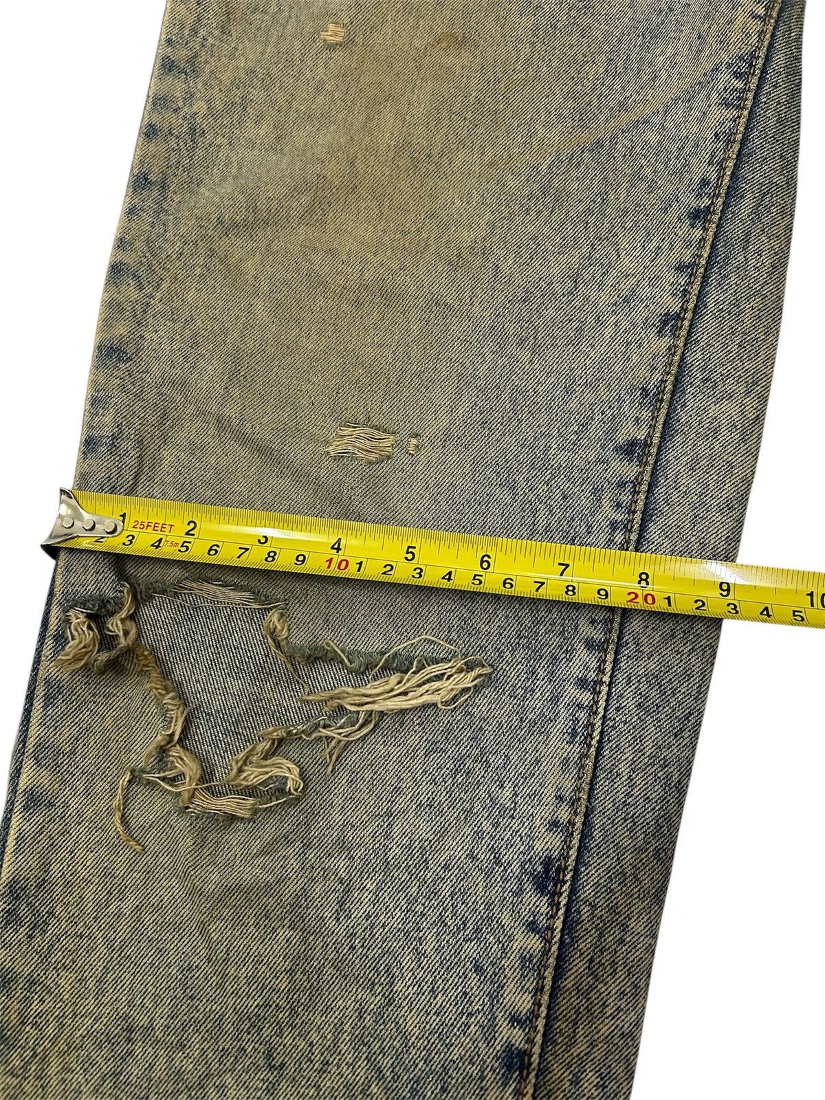 Japanese Brand Vintage Japanese Mud wash Distressed Tapered Jeans Size US 30 / EU 46 - 9 Thumbnail