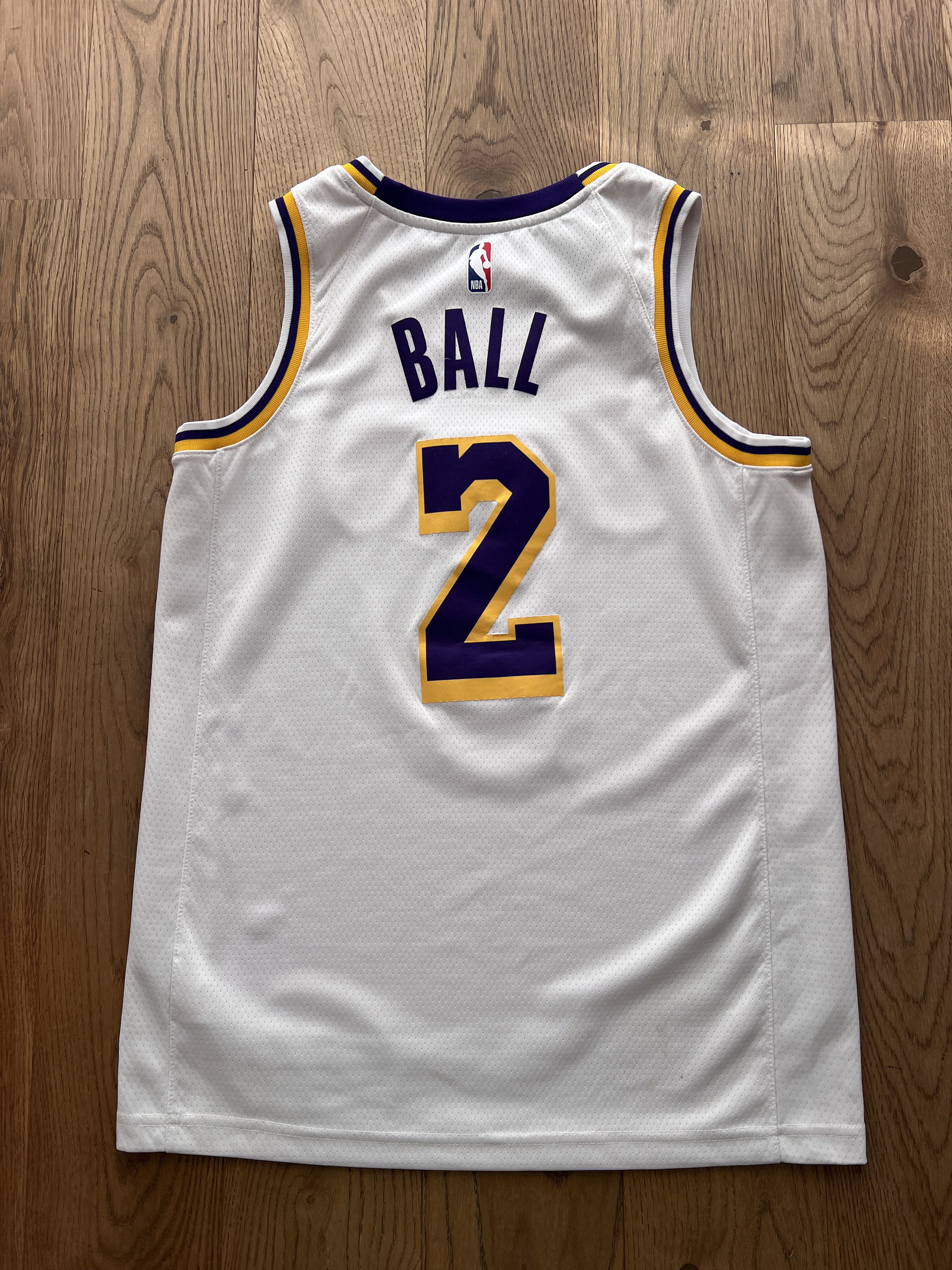 Nike RARE! Nike LA Lakers #2 Ball jersey NBA mesh basketball home Size US M / EU 48-50 / 2 - 8 Thumbnail