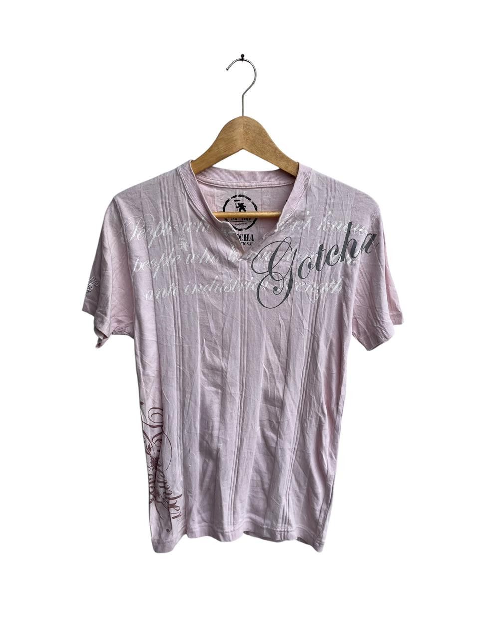 Japanese Brand Surf Gotcha Pink Poem Tee Size US S / EU 44-46 / 1 - 1 Thumbnail