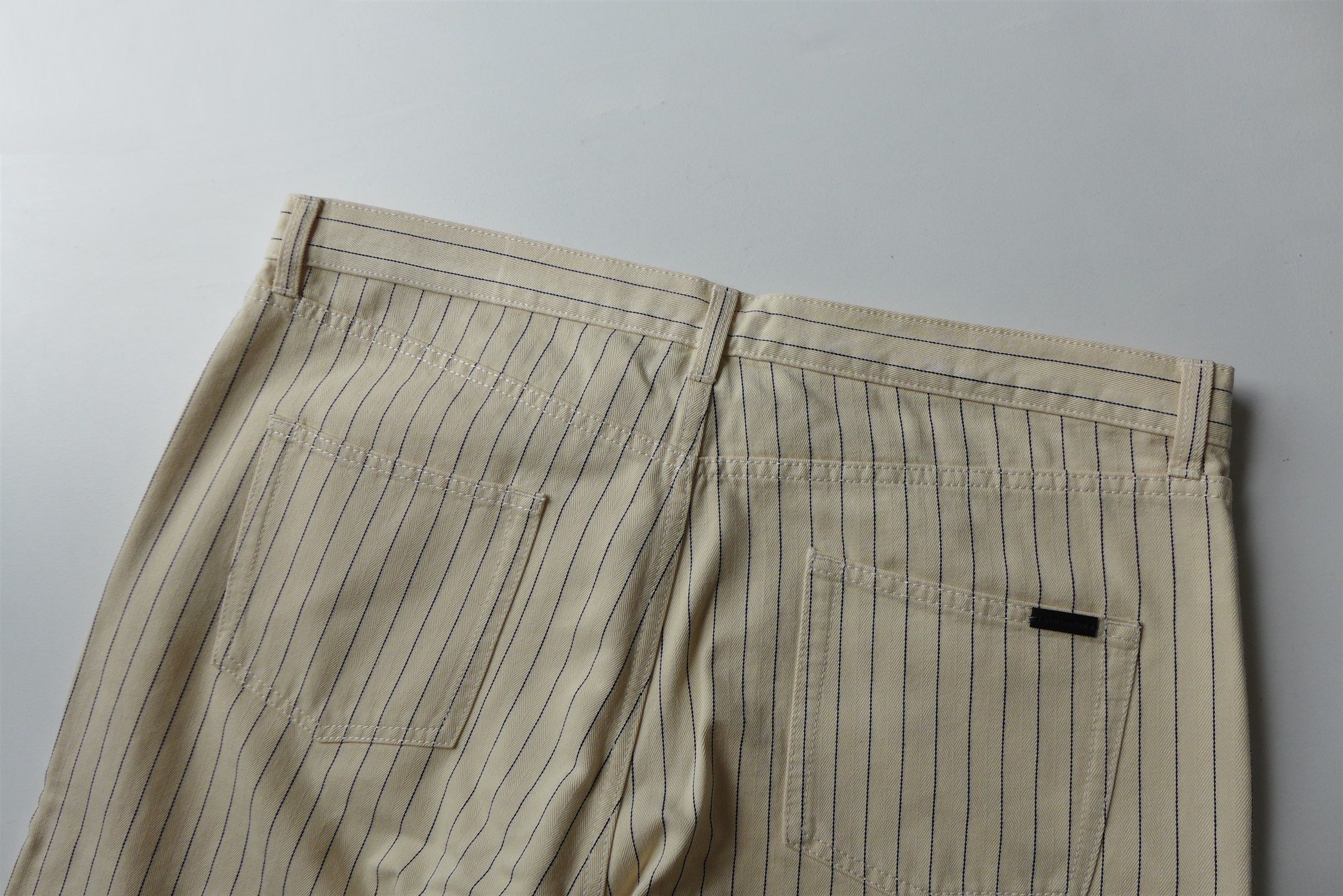 Saint Laurent Paris Saint Laurent D31 Jeans - Ecru Striped Denim Size US 32 / EU 48 - 15 Thumbnail
