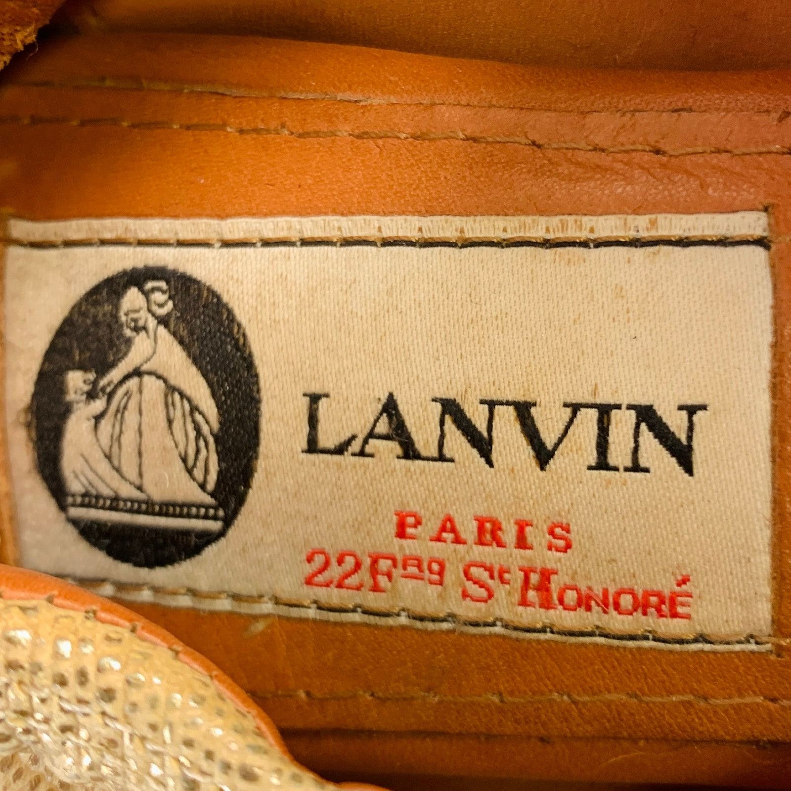 Lanvin LANVIN Size 7 Gold Beige Embossed Ballet Flats Size US 7 / IT 37 - 7 Thumbnail
