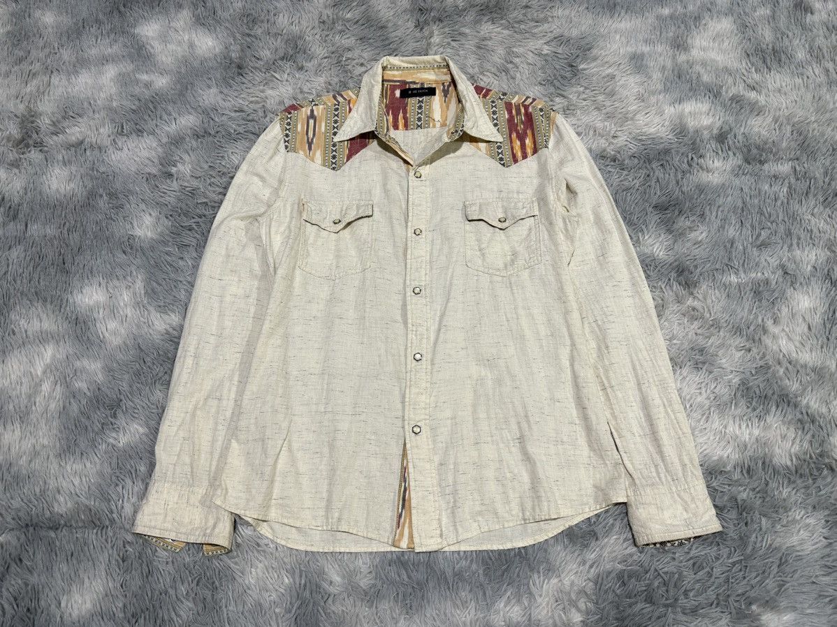 Japanese Brand 🔥Vintage Blue Trick Aztec Native Western Shirt Kapital Style Size US L / EU 52-54 / 3 - 1 Thumbnail