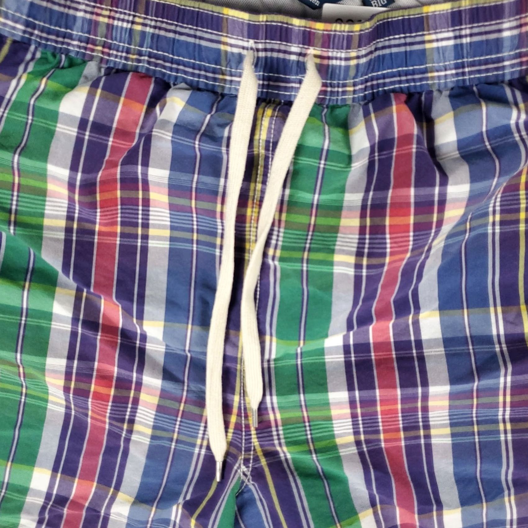 Polo Ralph Lauren Ralph Lauren Mens 3XB Blue Plaid Pony Lace Tie Board Shorts Swim Trunks Size US 39 - 2 Thumbnail