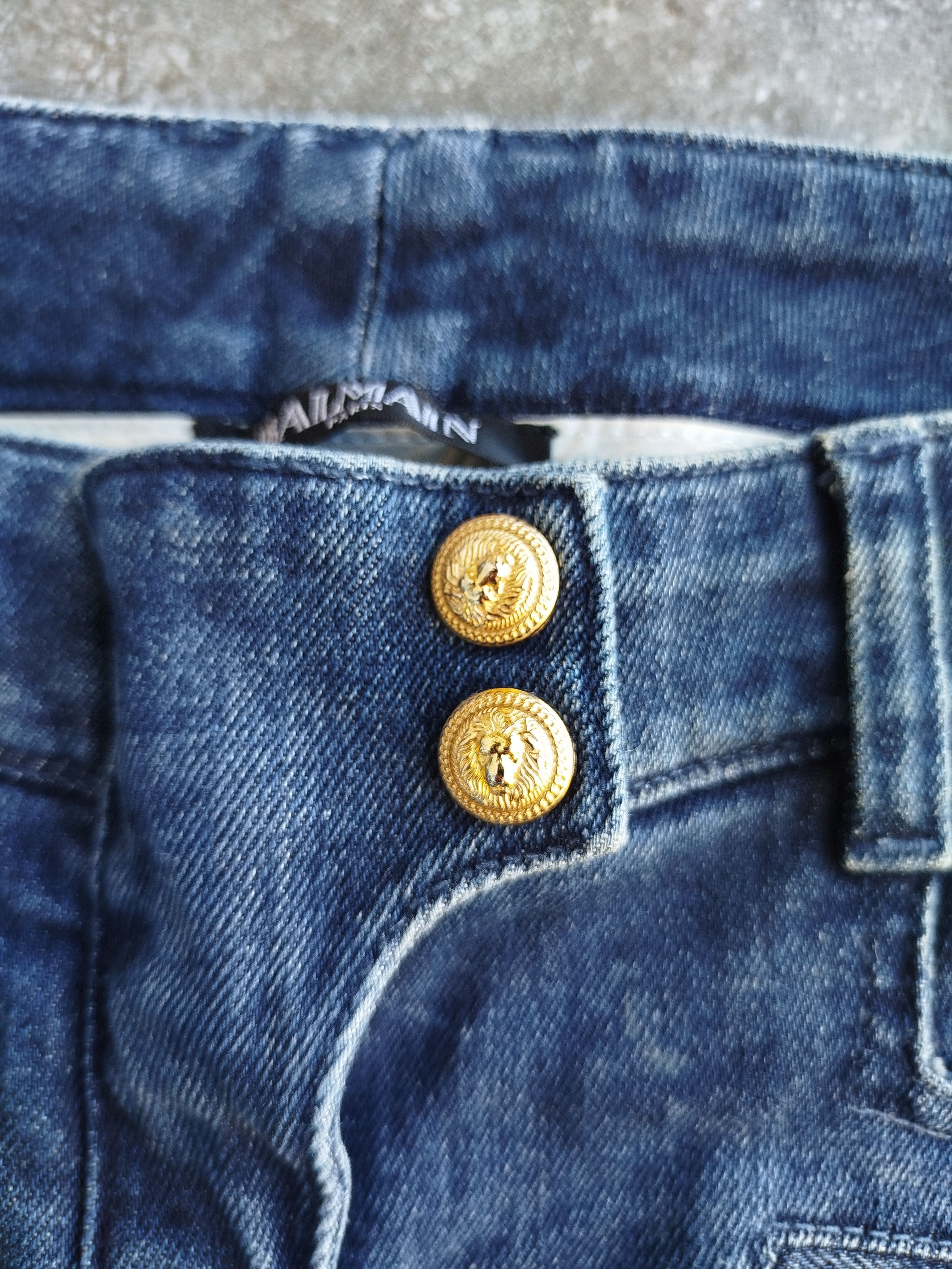 Balmain Balmain Jeans Distressed Biker Skinny Size 38 Size 27" / US 4 / IT 40 - 4 Thumbnail