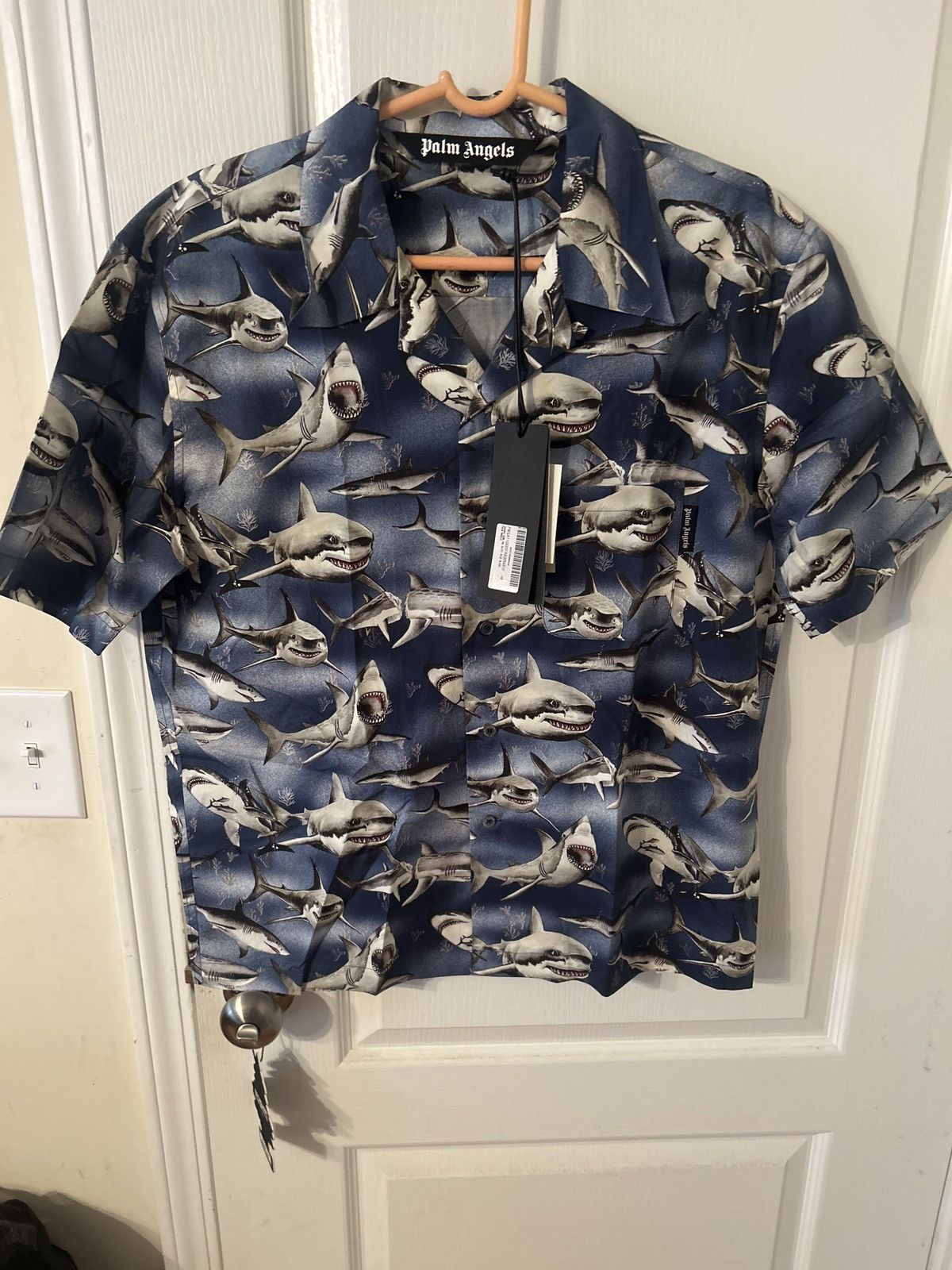 Palm Angels Palm Angels Sharks Bowling Shirt Size US M / EU 48-50 / 2 - 1 Thumbnail