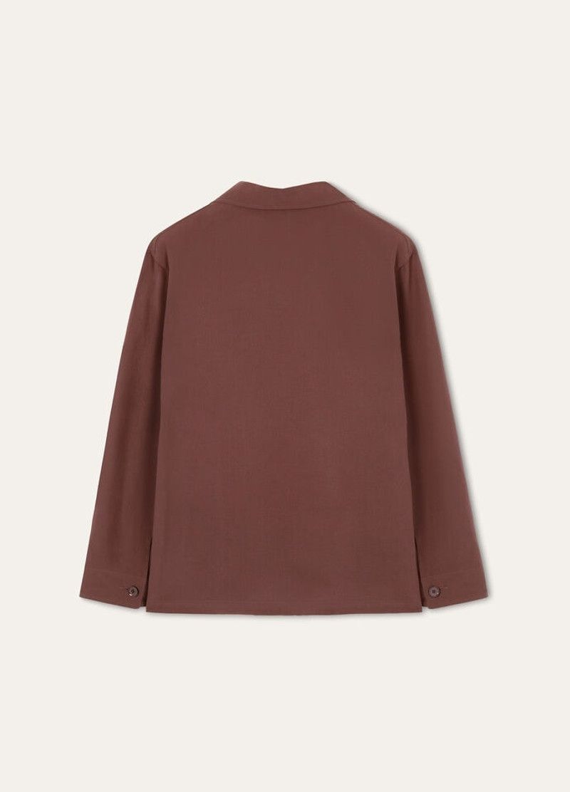 Loro Piana o1srvl11e0526 FAP2339 Joele Shirt Jacket in Burgundy Size US S / EU 44-46 / 1 - 6 Thumbnail