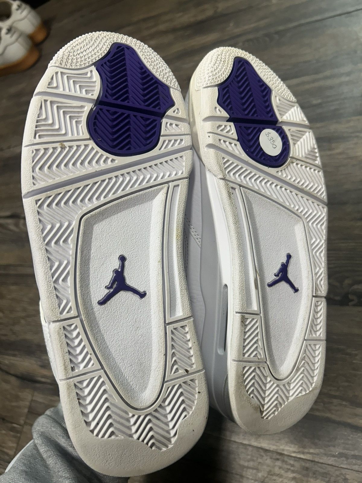 Jordan Brand Air Jordan 4 Retro Metallic Purple Sneakers Size US 6.5 / EU 39-40 - 6 Thumbnail