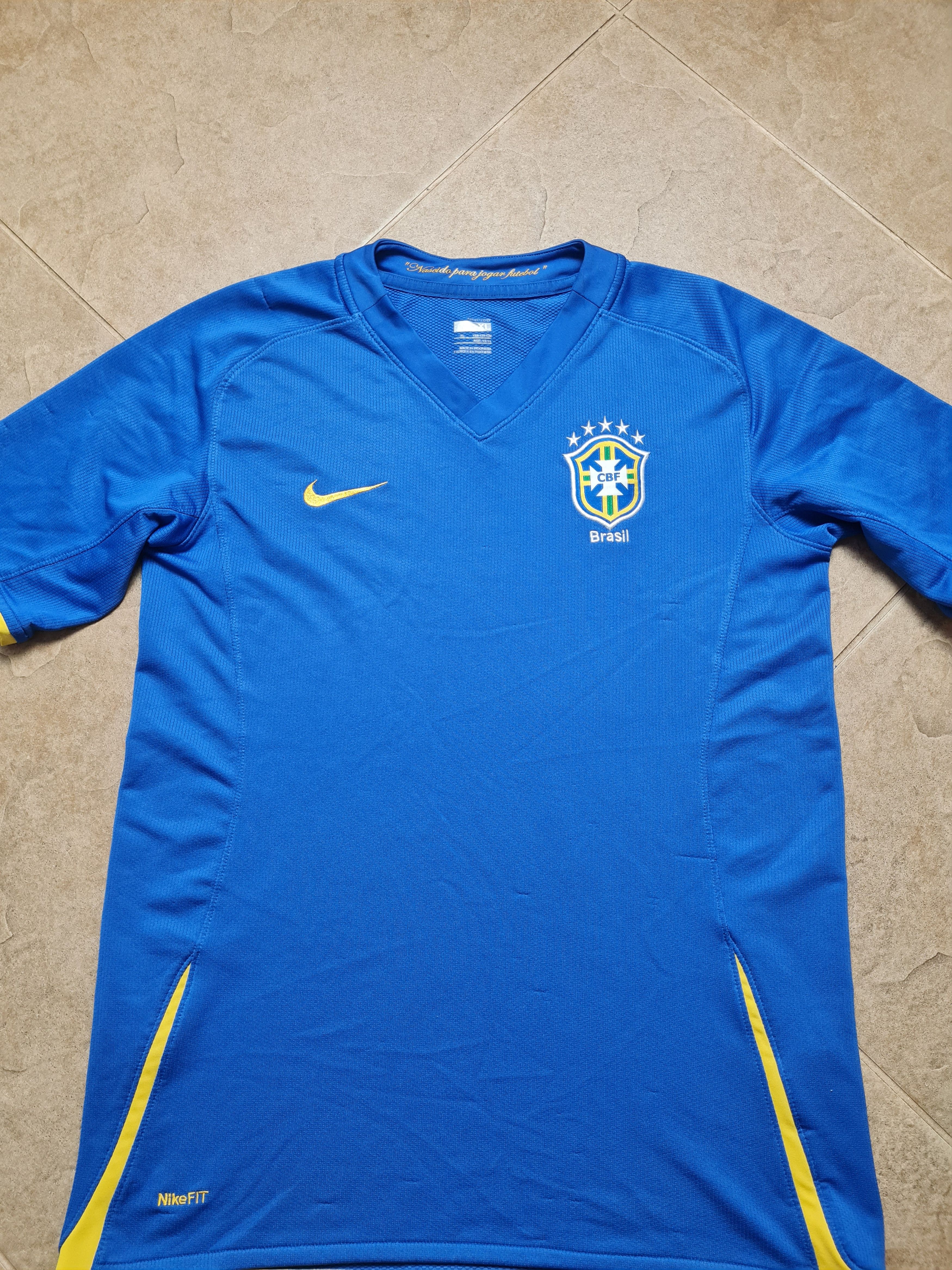 Nike Nike Brasil National Team Soccer Football Blue Jersey Size US S / EU 44-46 / 1 - 1 Thumbnail
