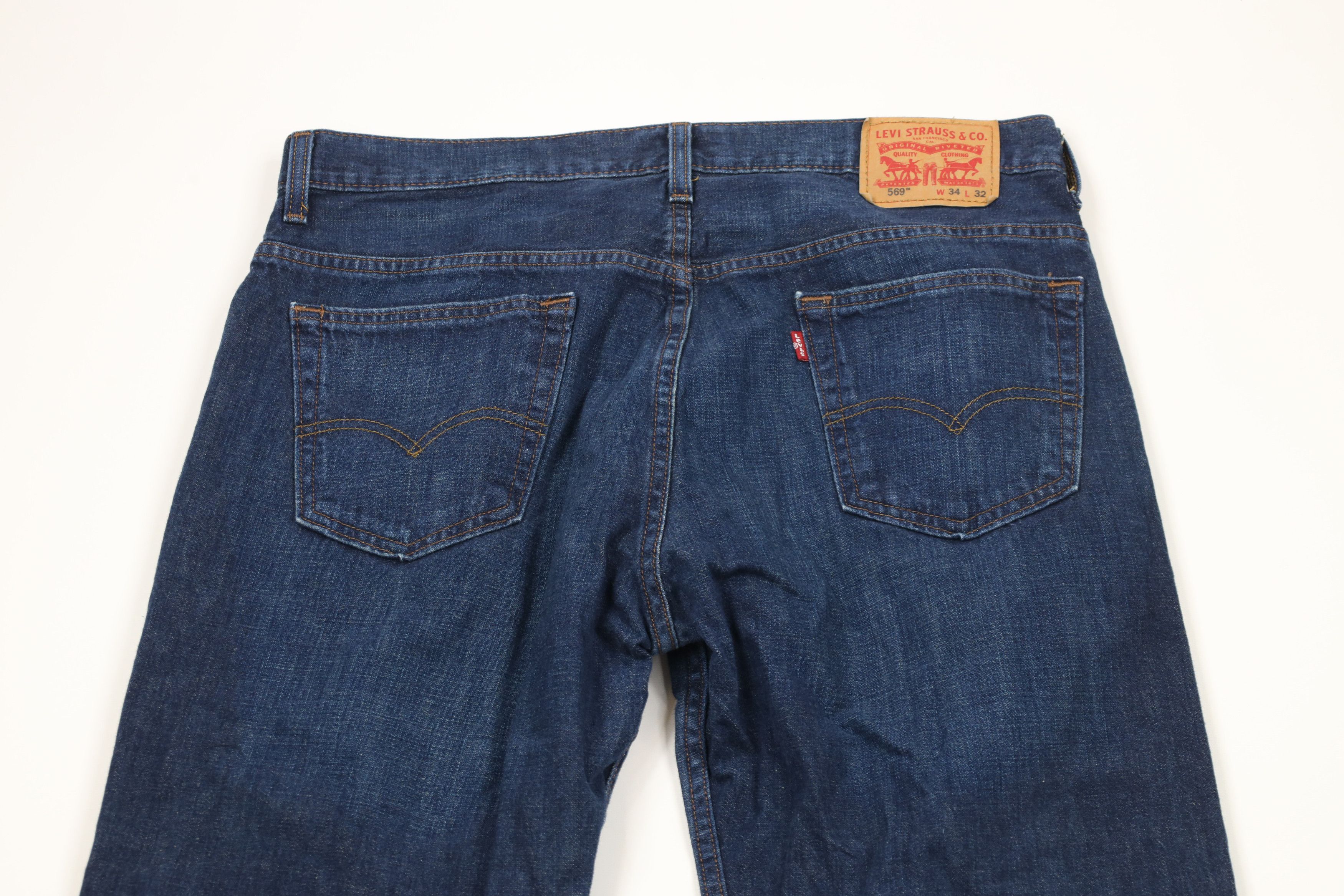 Levi's × Vintage Vintage Y2K Levis 569 Loose Fit Wide Leg Denim Jeans Blue Size US 34 / EU 50 - 11 Thumbnail