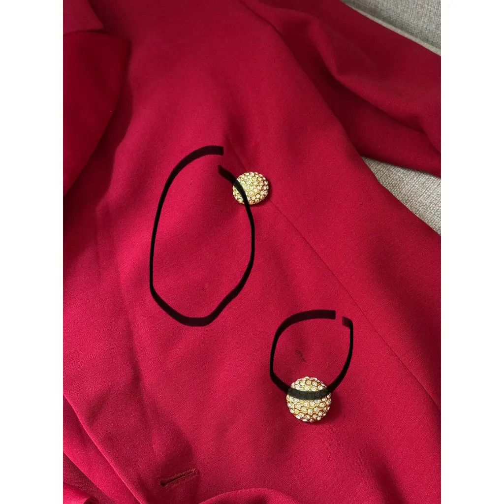 Max Mara Max Mara Red Double-Breasted Tailored Blazer Dress FR38 Size S / US 4 / IT 40 - 6 Thumbnail