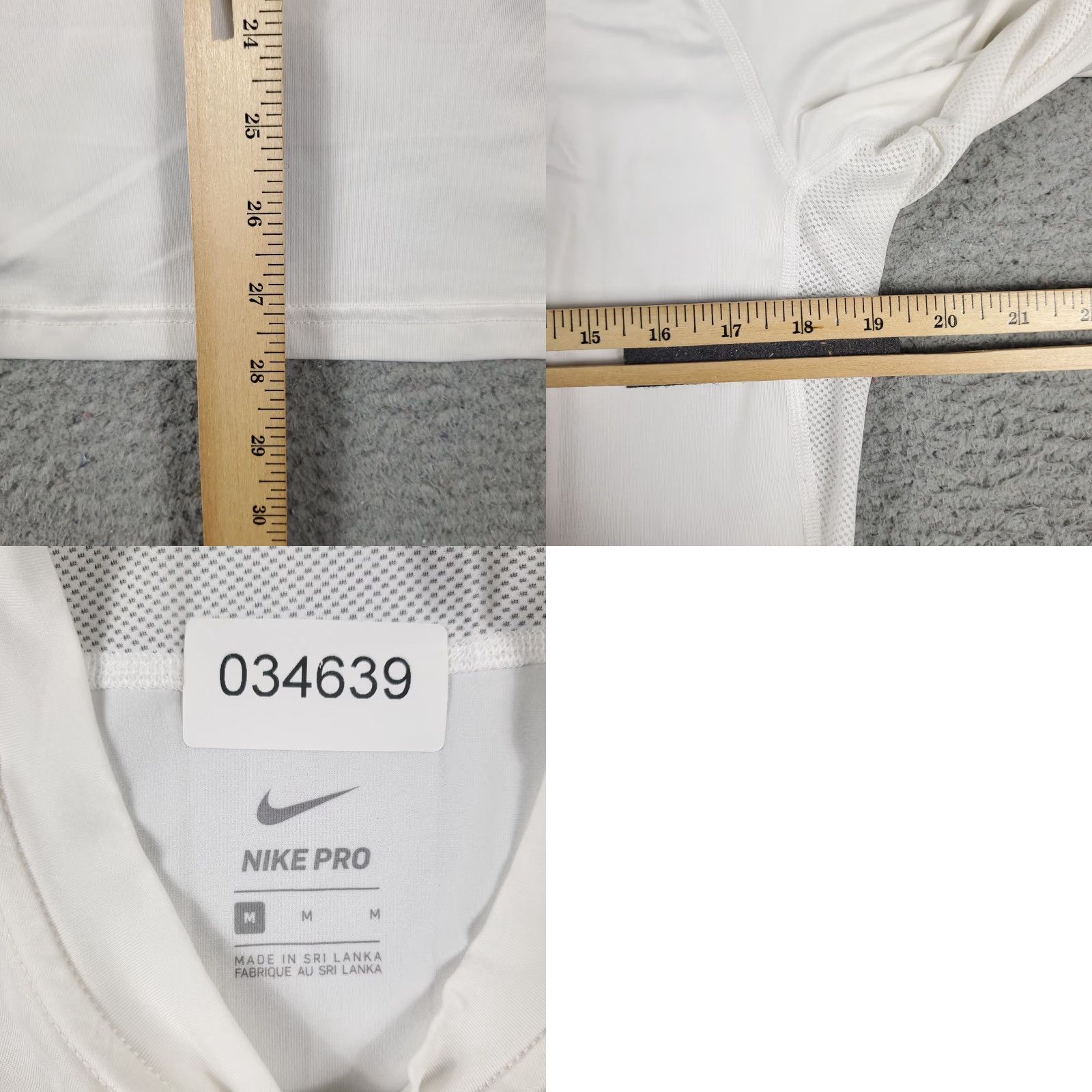 Nike Nike T Shirt Mens Medium White Pro Swoosh Active 3/4 Sleeve T-Shirt Nike Dri-Fit Regular Logo Basic Sports Modern 90s? Size US M / EU 48-50 / 2 - 8 Thumbnail