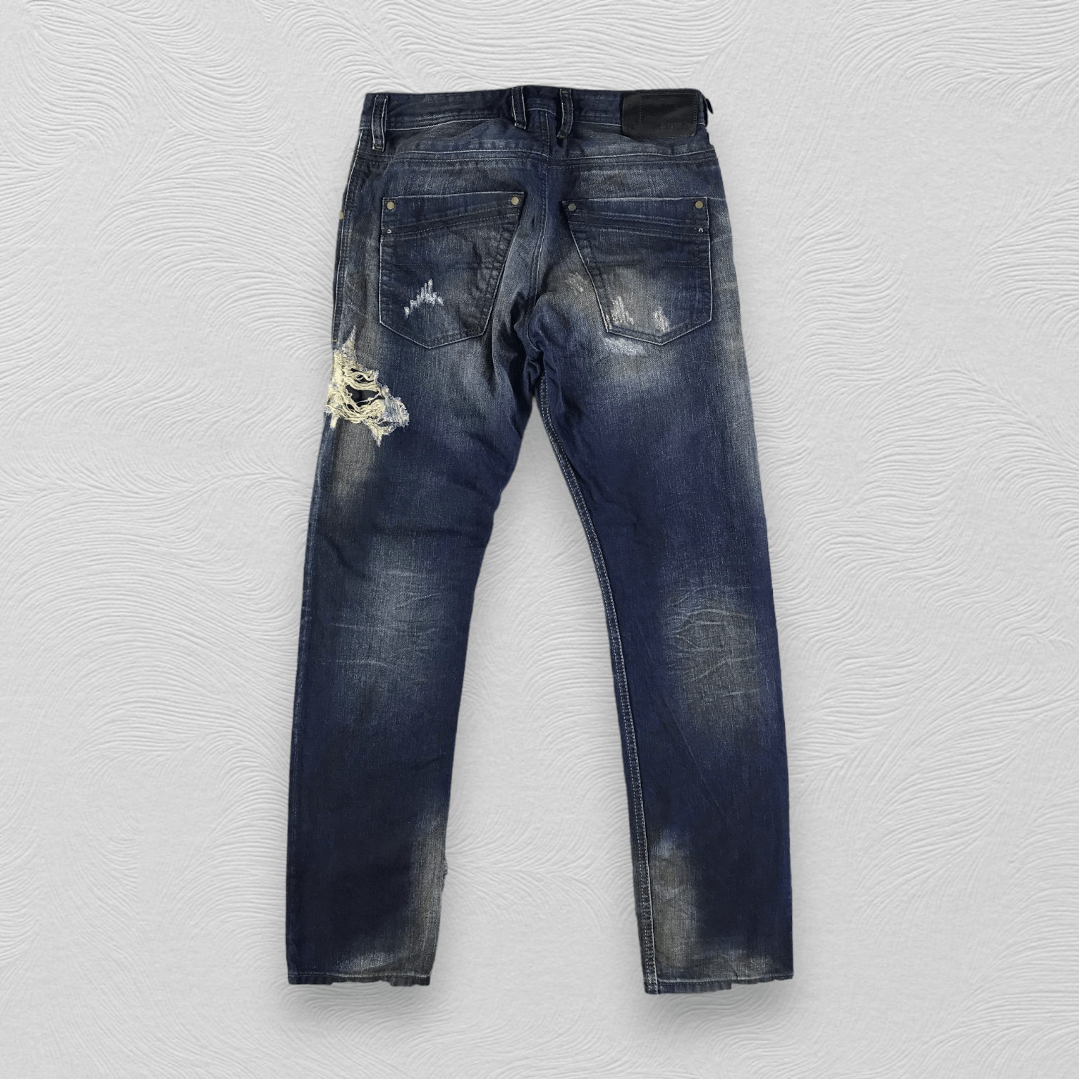 Diesel Diesel Krayver Jeans Destroyed Denim KJ2411 Size US 27 - 2 Thumbnail