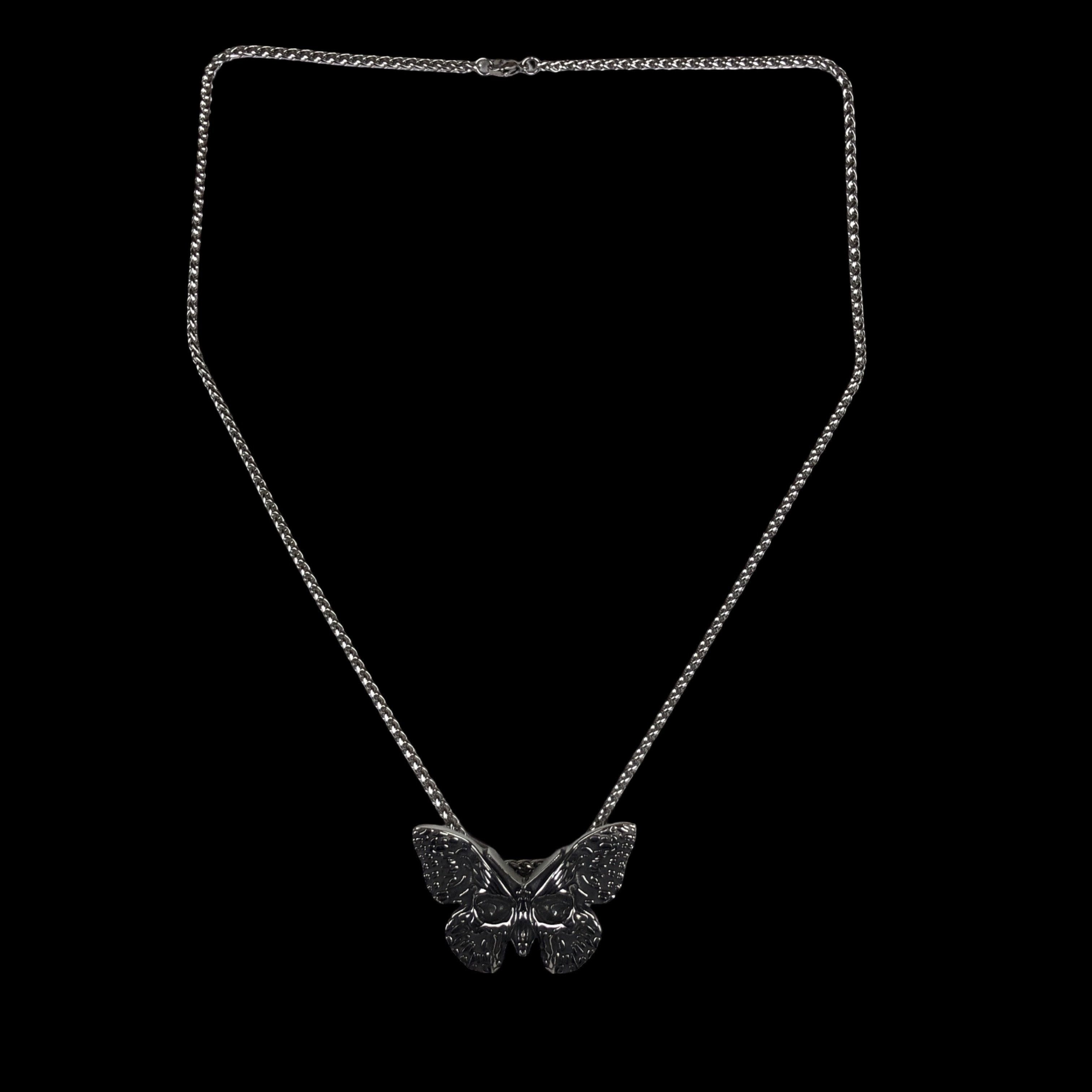 Jewelry Stainless Steel Butterfly Gothic Necklace Punk Emo Y2K Size ONE SIZE - 3 Thumbnail