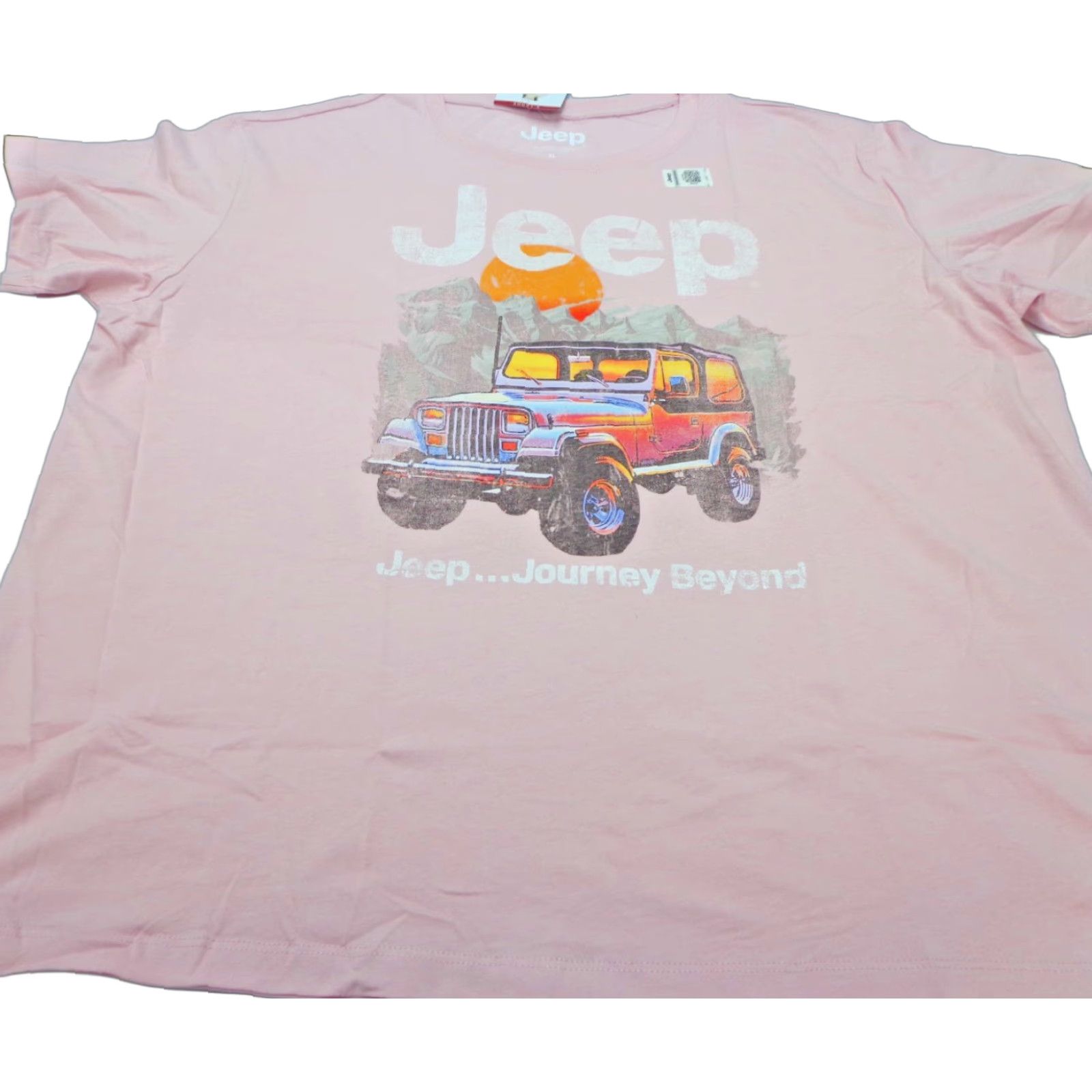 Jeep Jeep T-Shirt Pink XL Unisex Adults Regular Fit Cotton Size XL / US 12-14 / IT 48-50 - 1 Thumbnail