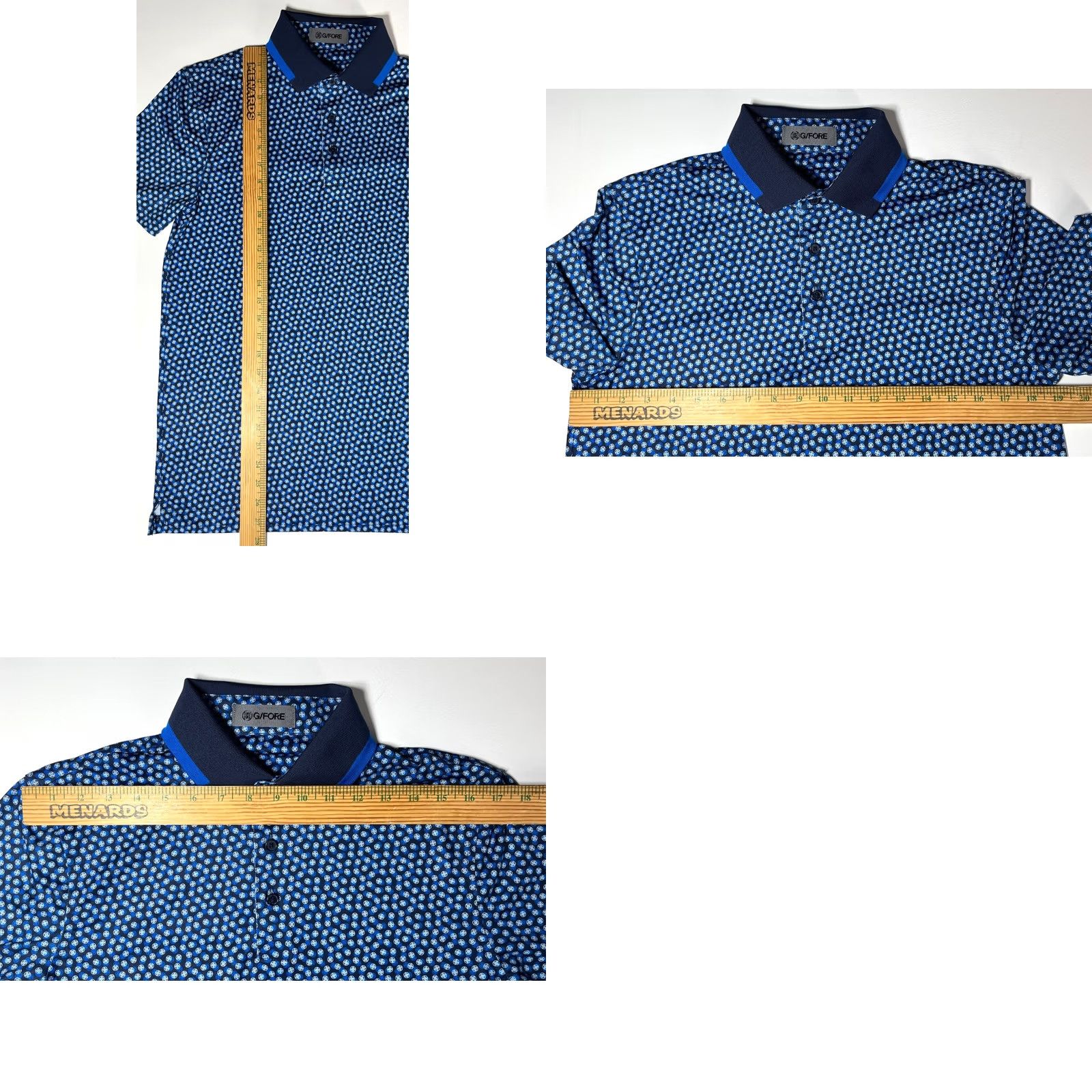 G/FORE Men's G/Fore Golf Polo Shirt Logo All Over Print Sz S Size US S / EU 44-46 / 1 - 8 Thumbnail