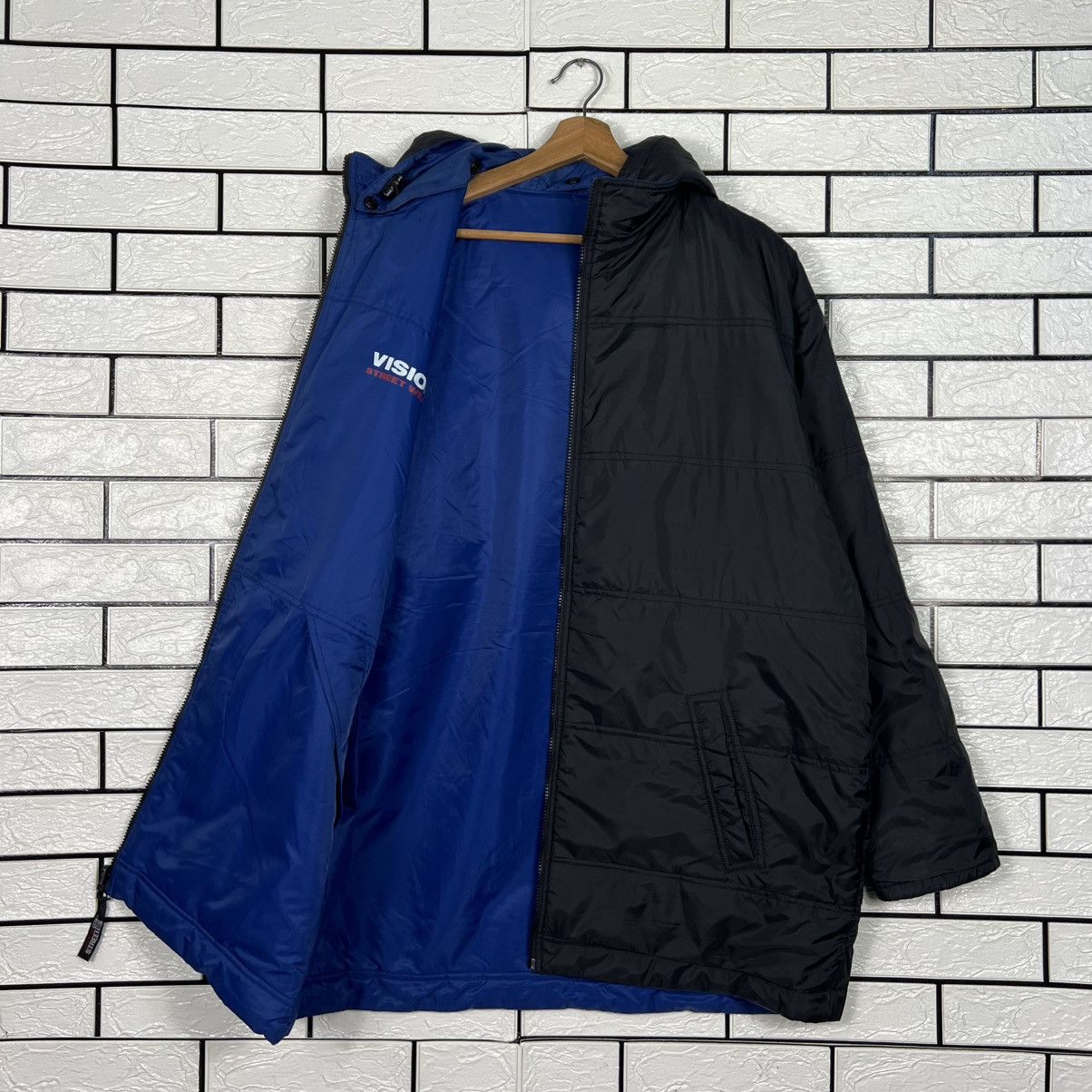 Vision Streetwear 90's VISION STREET WEAR Reversible Hooded Jacket #4061-C185 Size US L / EU 52-54 / 3 - 10 Thumbnail