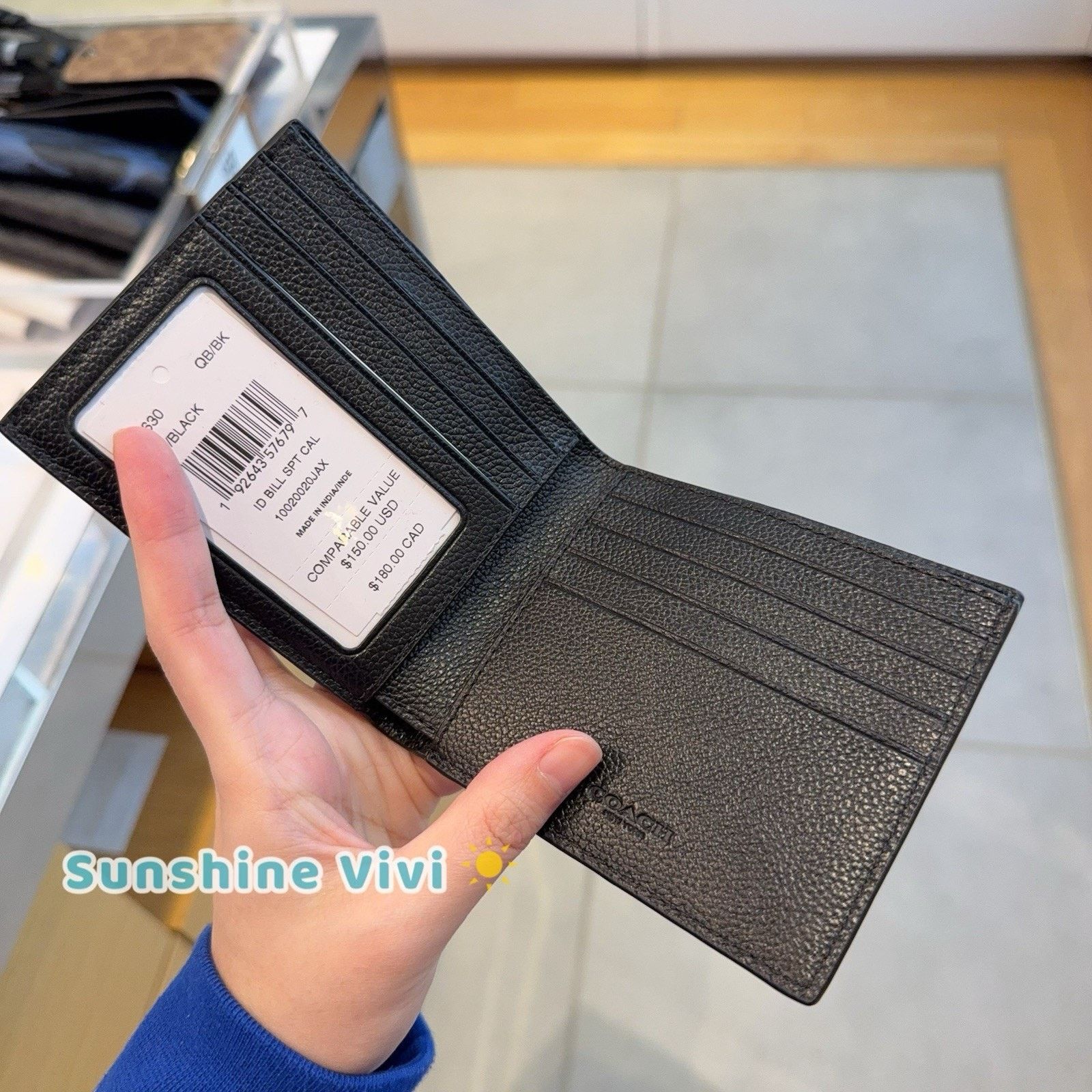 Coach NWT Coach Men Id Billfold Wallet Black Antique Nickel 67630 Size ONE SIZE - 3 Thumbnail
