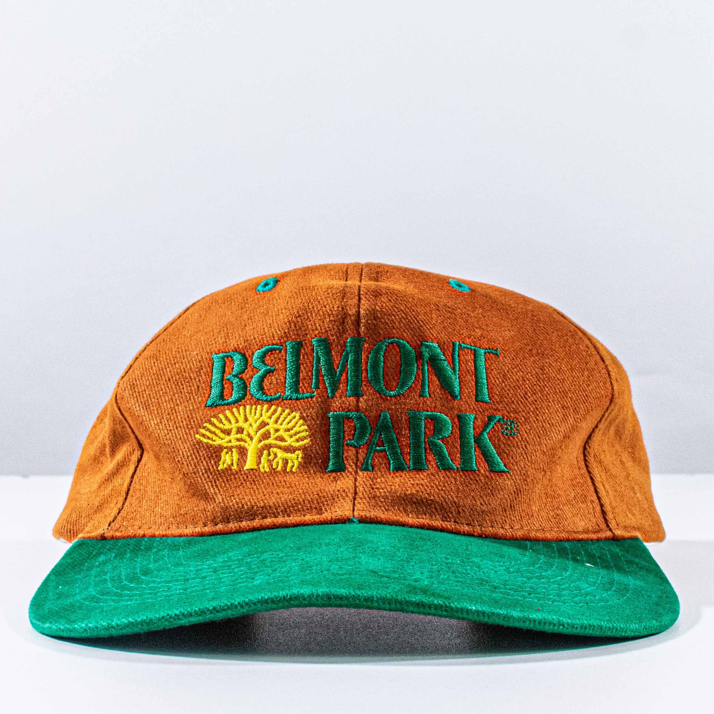 Vintage 90s Belmont Park Horse Racing Snapback Hat Orange Green Size ONE SIZE - 2 Thumbnail