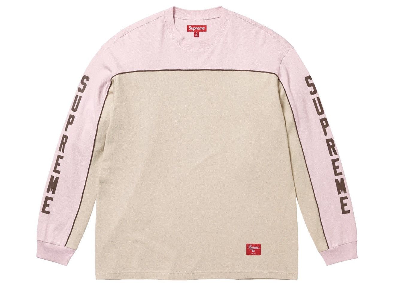 Supreme Supreme Paneled Piping L/S Top Tan - 25SS Size US M / EU 48-50 / 2 - 1 Thumbnail