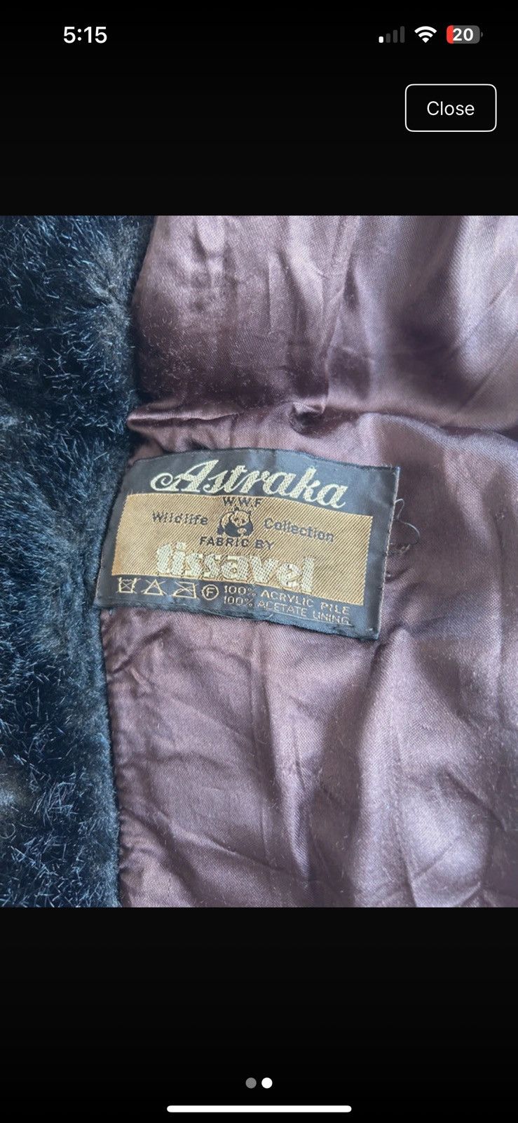 Other Vintage Faux Fur Coat Astraka of London Brown Jacket Size M / US 6-8 / IT 42-44 - 2 Thumbnail
