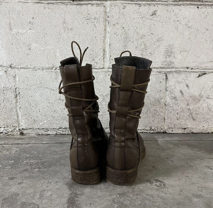 Dirk Bikkembergs Dirk Bikkimbergs B-laced Brown leather combat boots Size US 6 / EU 39 - 4 Thumbnail