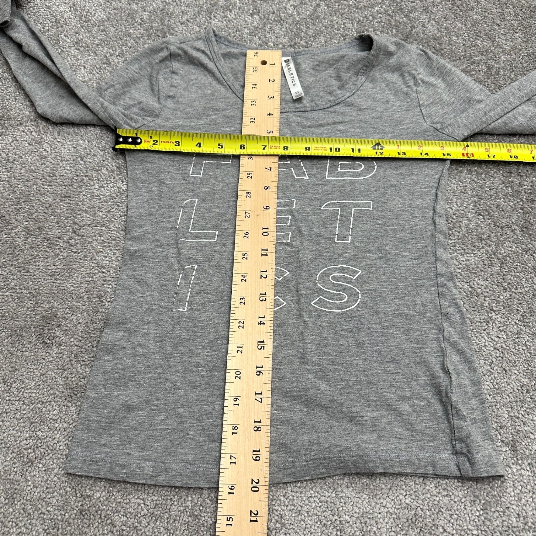 Fabletics Fabletics T-Shirt Womens Gray Long Sleeve Round Neck Casual Cotton SS Classic Logo Fit Regular Vintage: No Size XXS / US 00 / IT 34 - 7 Thumbnail