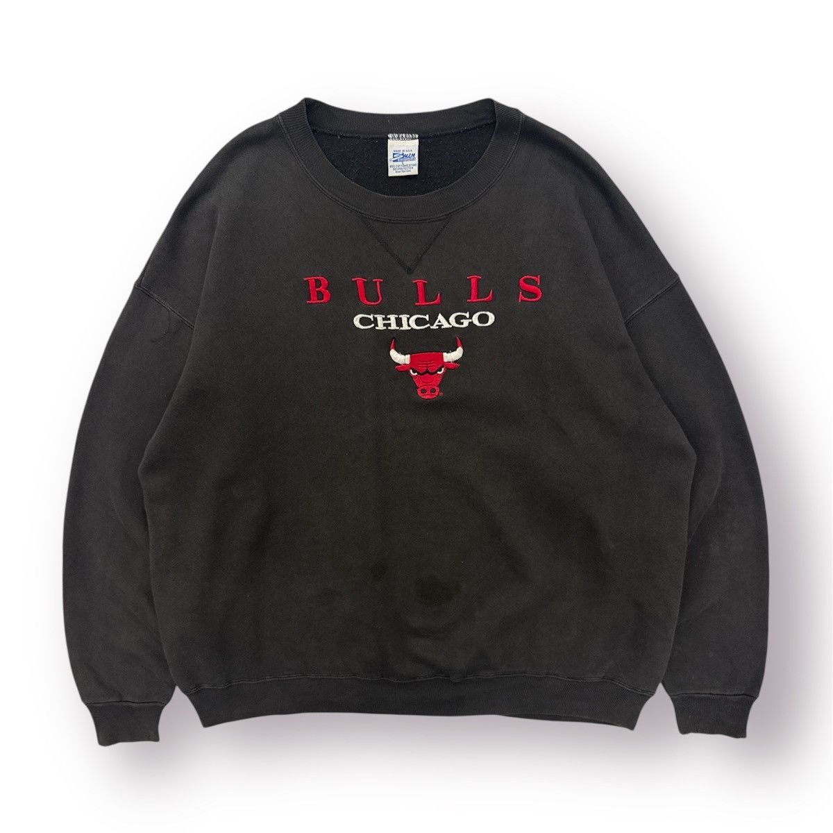 🔥 Vtg 90s Faded Salem NBA Chicago Bulls USA Embroided Logo