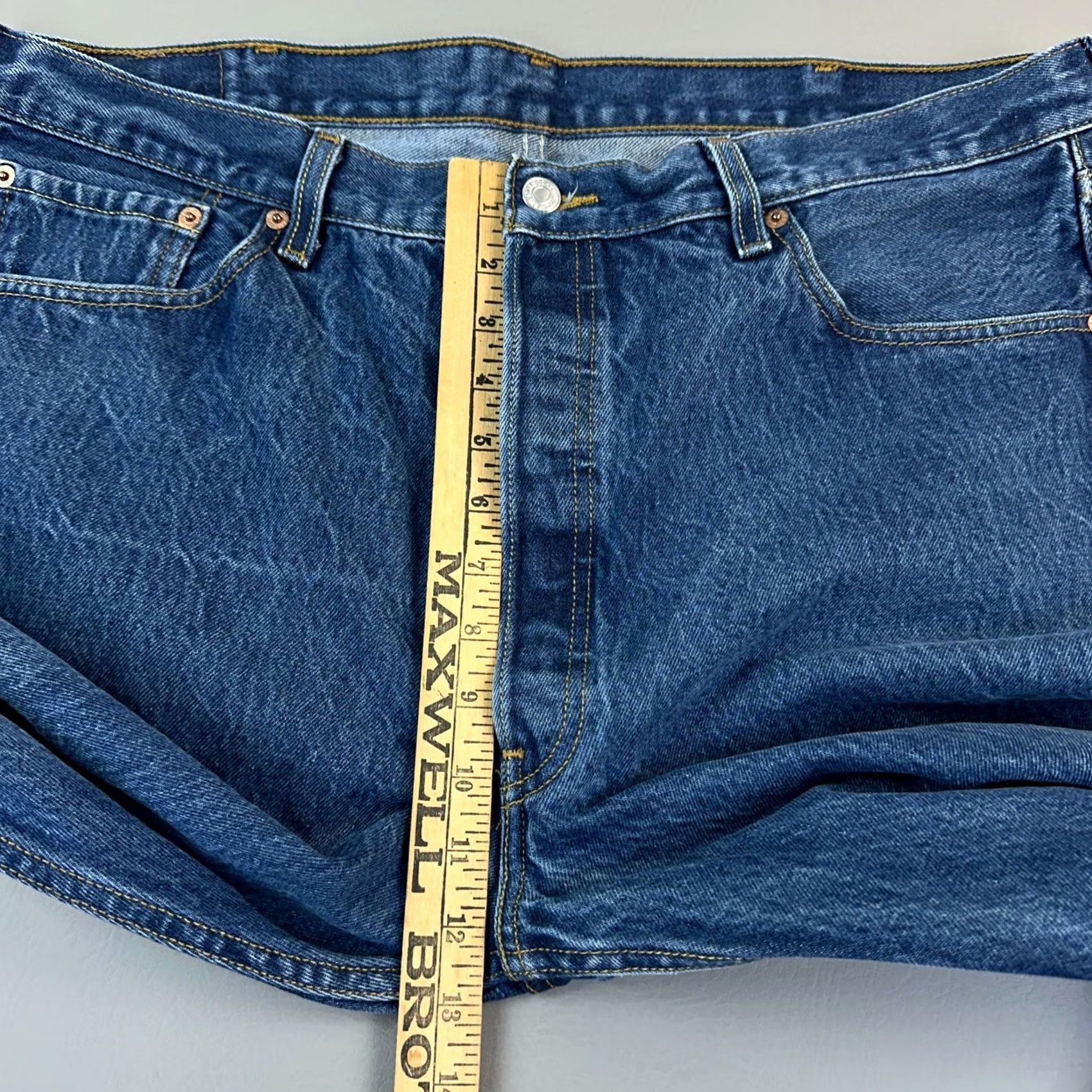 Levi's Levi's 501 Jeans Mens 40x34 40x31 Dark Wash Straight Button Fly Casual Size US 40 / EU 56 - 5 Thumbnail