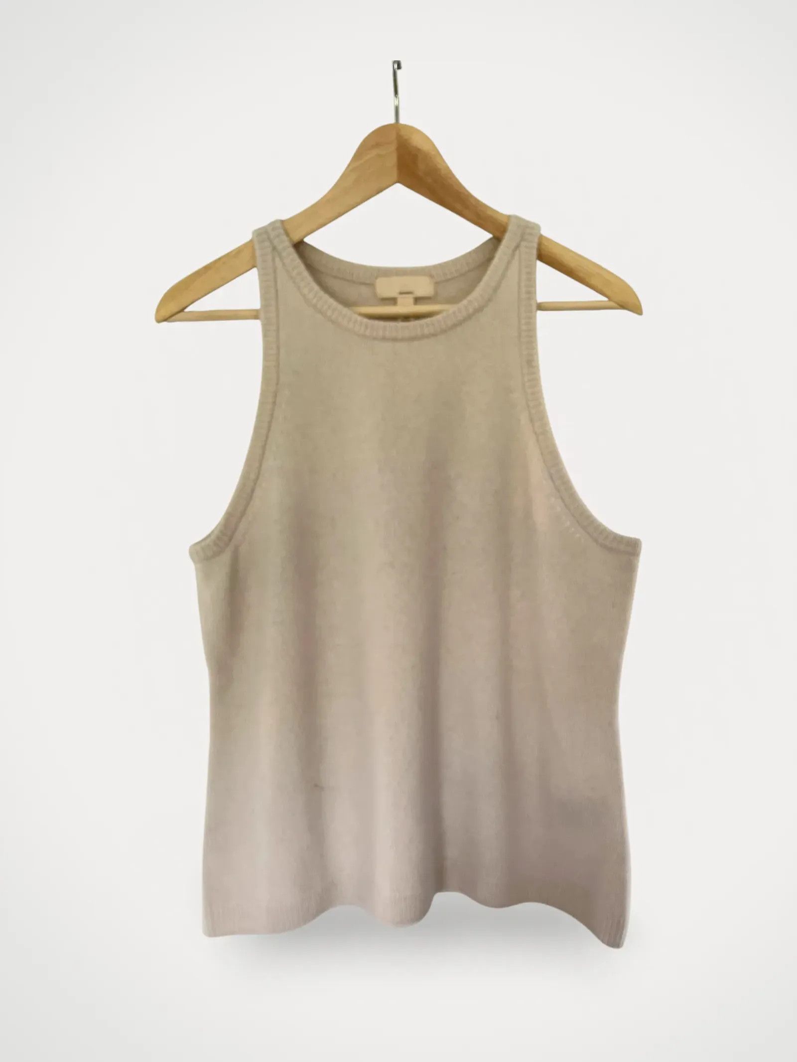 H&M H&M Tanktop i kashmir, cremevit Top Size L / US 10 / IT 46 - 1 Thumbnail