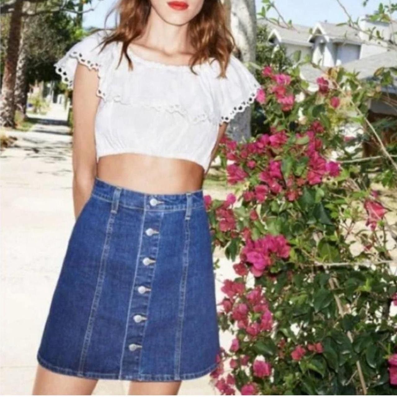 Alexa Chung Dark Denim Alexa Chung Mini Skirt Size 28" / US 6 / IT 42 - 6 Thumbnail