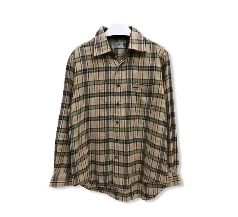 Flannel × Vintage Vintage Crocodile Plaid Tartan Flannel Shirt 👕 Size US M / EU 48-50 / 2 - 1 Thumbnail