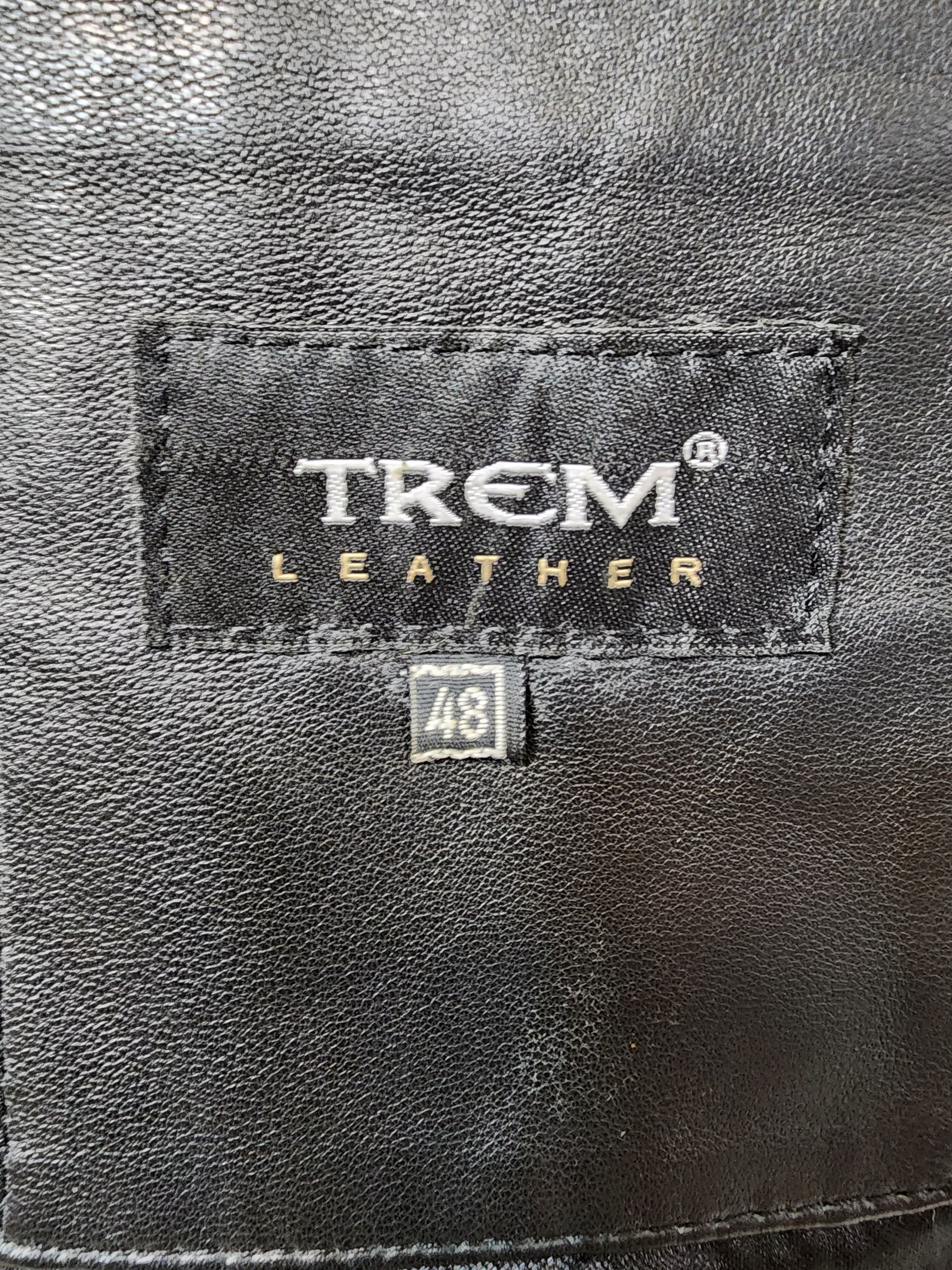 Genuine Leather Men's Black Genuine Leather Jacket: Buttoned Pockets Size US L / EU 52-54 / 3 - 9 Thumbnail