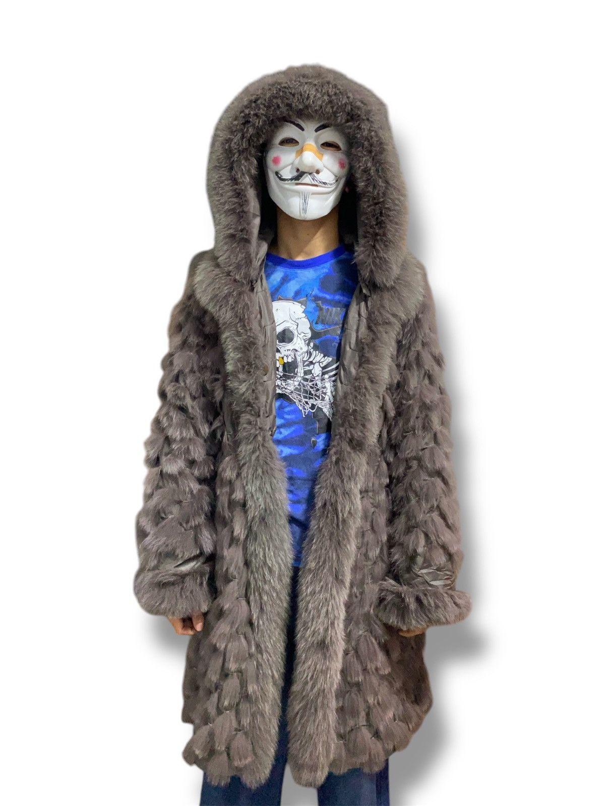 14th Addiction × Japanese Brand × Le Grande Bleu (L.G.B.) 2000s - Japanese Coat Faux Fur Like LGB Size M / US 6-8 / IT 42-44 - 4 Thumbnail