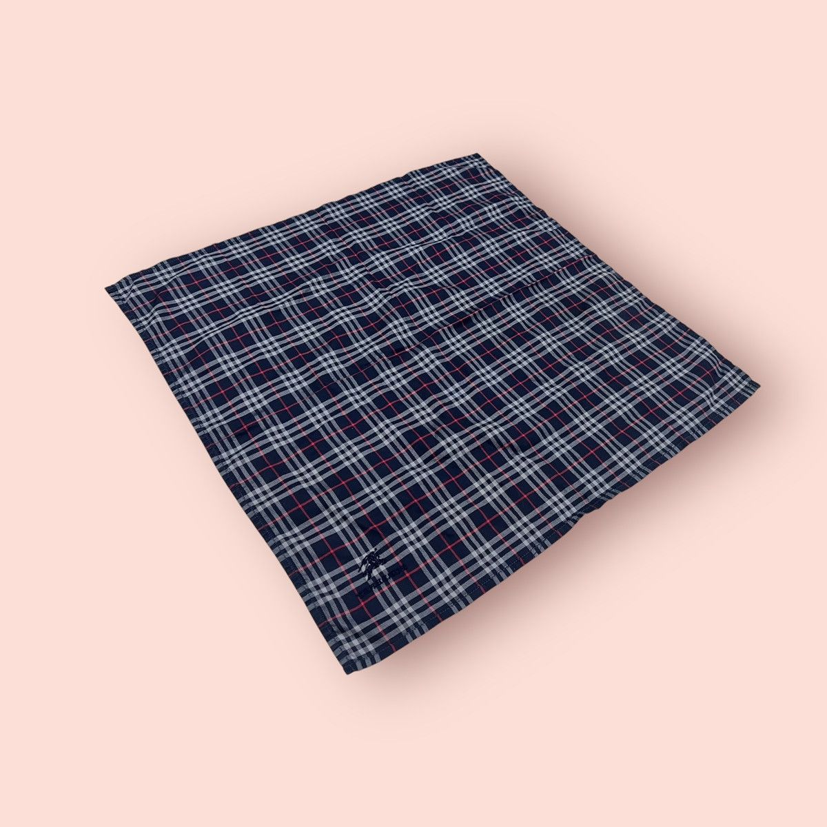 Burberry × Designer ICONIC BURBERRY BLACK LABEL PLAID NOVA CHECK HANDKERCHIEF Size ONE SIZE - 5 Thumbnail