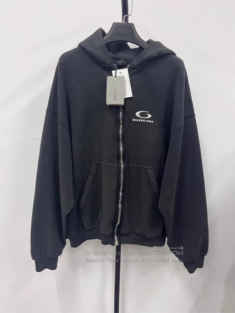 Balenciaga Balenciaga Unisex Dropped Shoulder Hooded Long Sleeve Swea Size US M / EU 48-50 / 2 - 1 Thumbnail