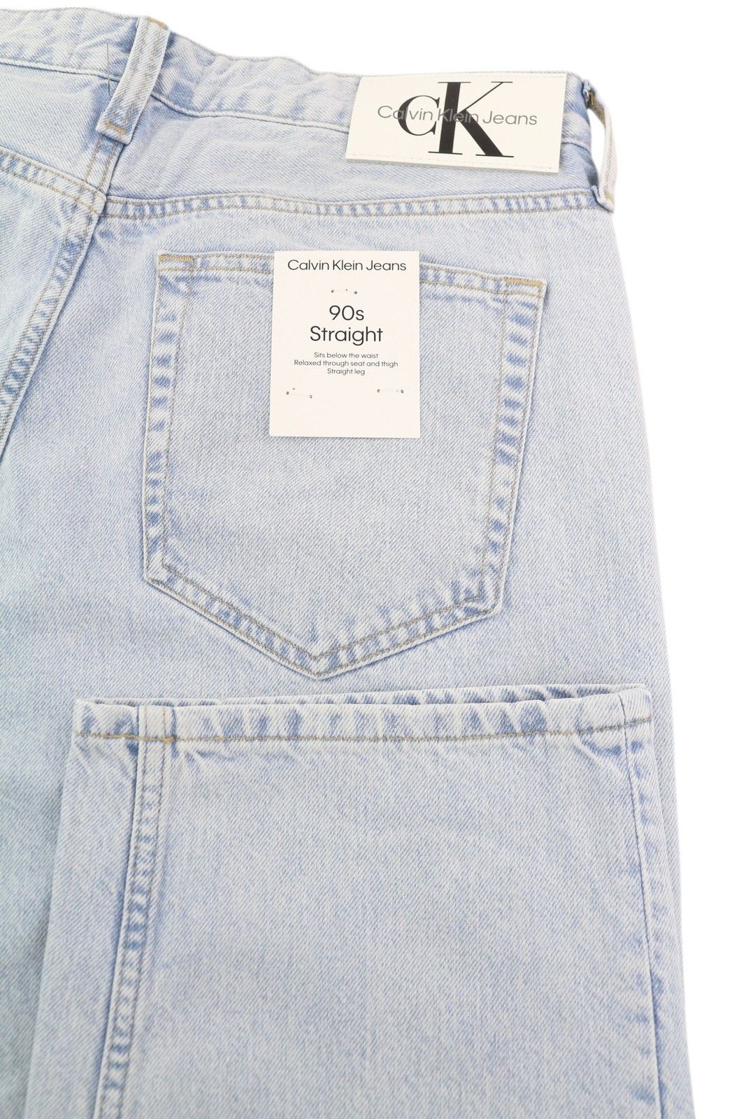 Calvin Klein 90S STRAIGHT W32 Light Blue Washed Zipper Denim 85300 Size US 32 / EU 48 - 5 Thumbnail