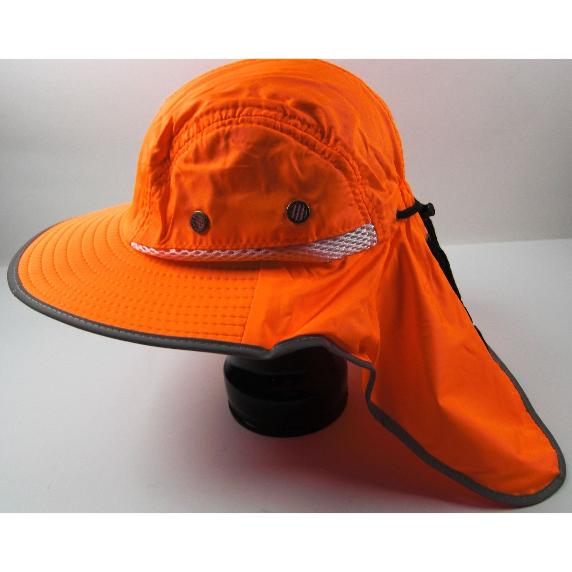 Other Hat High Visibility Reflective Work Safety Sun Hat Orange Wi Size ONE SIZE - 3 Thumbnail