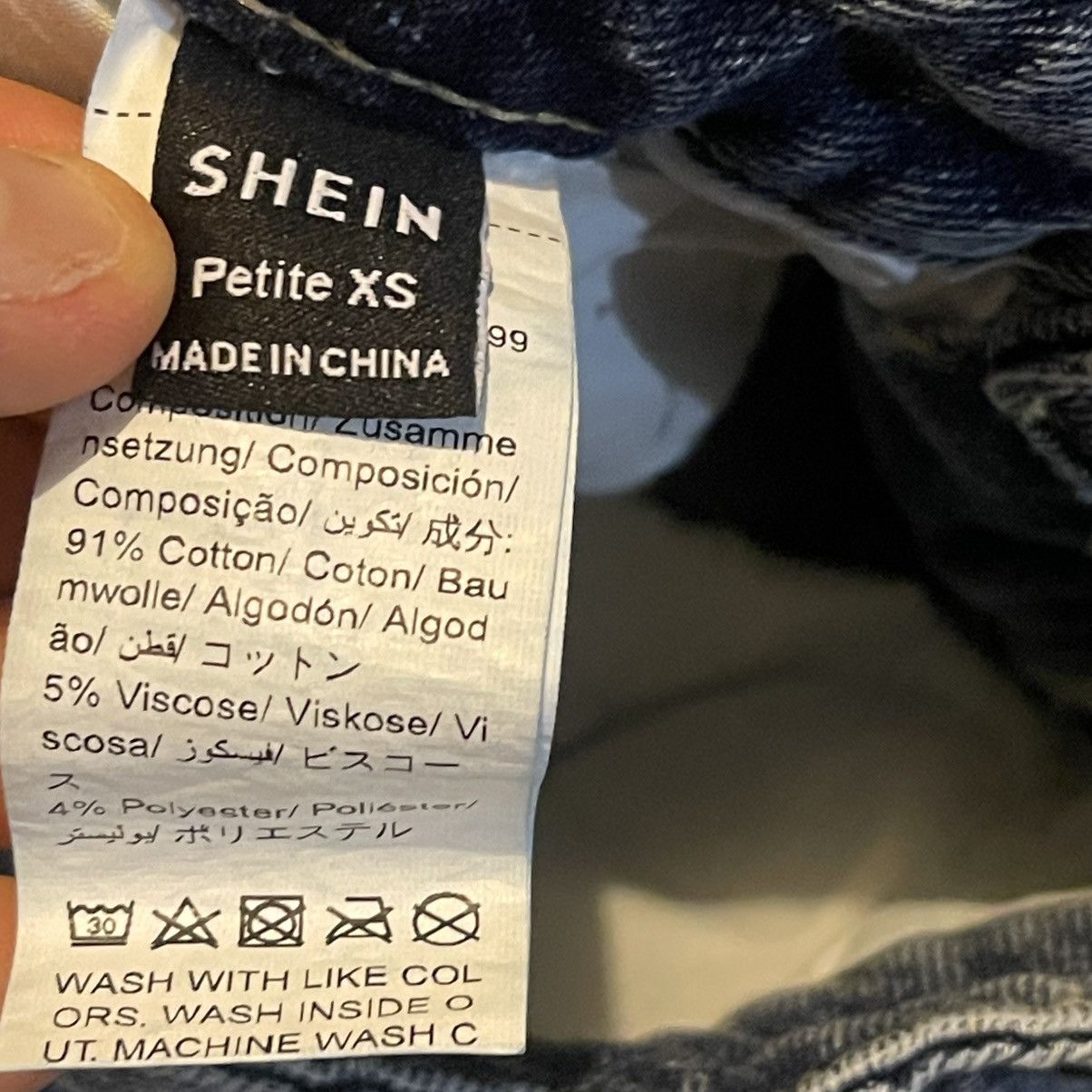 Shein SHEIN Jeans Women Petite XS Blue Bootcut Western (27x28) Size 27" / US 4 / IT 40 - 3 Thumbnail